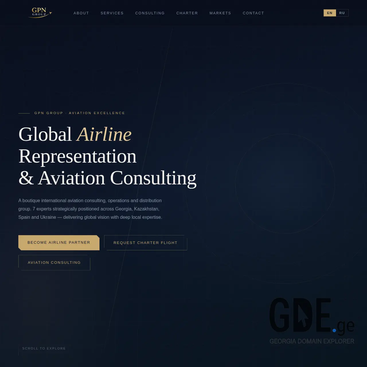 Screenshot of the site gpngroup.ge at 2026-03-28