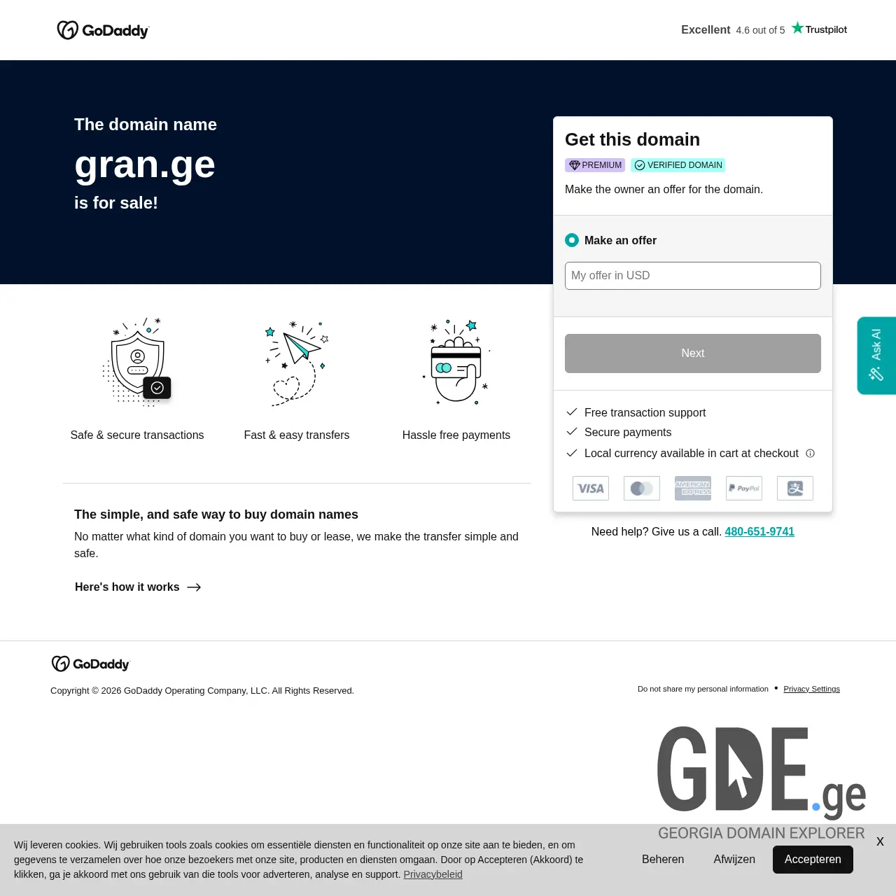 Screenshot of the site gran.ge at 2026-03-30