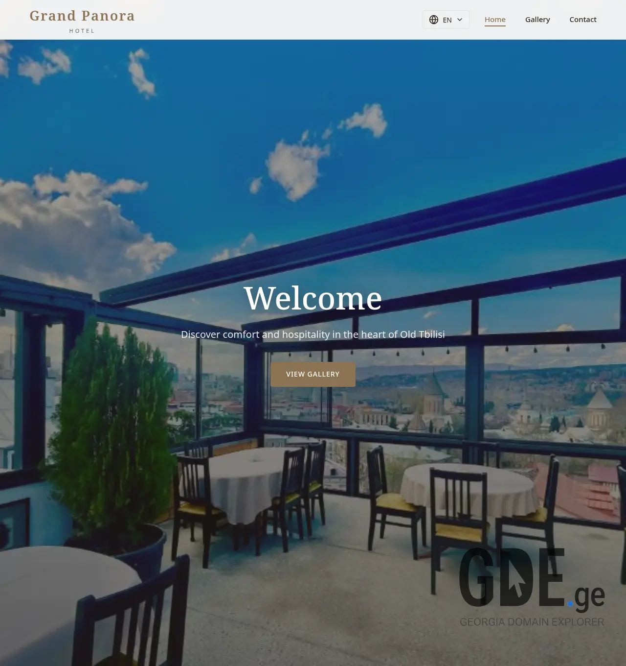 Screenshot of the site grandpanorahotel.ge at 2026-05-26