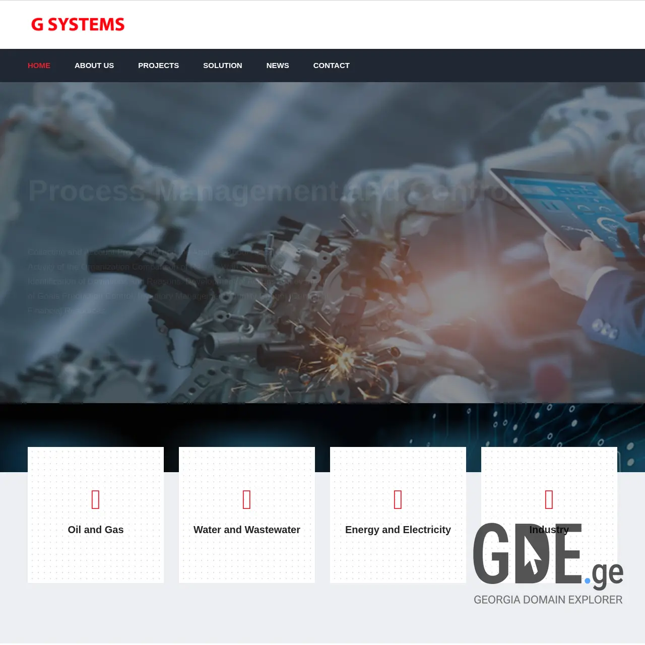 Screenshot of the site gsystems.ge at 2026-03-30