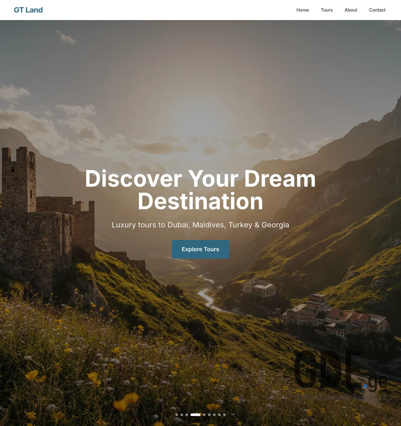Screenshot of the site gtland.ge at 2026-04-27