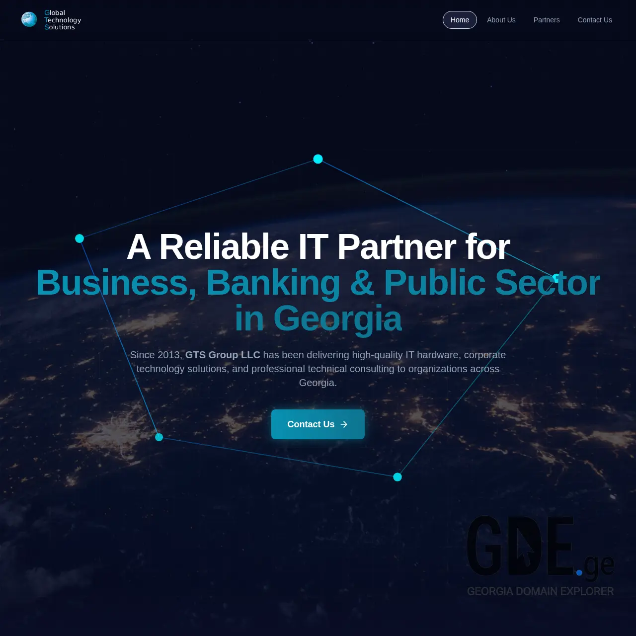 Screenshot of the site gtsgroup.ge at 2026-03-28
