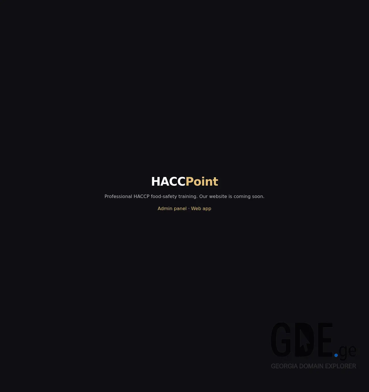 Screenshot of the site haccpoint.ge at 2026-07-10