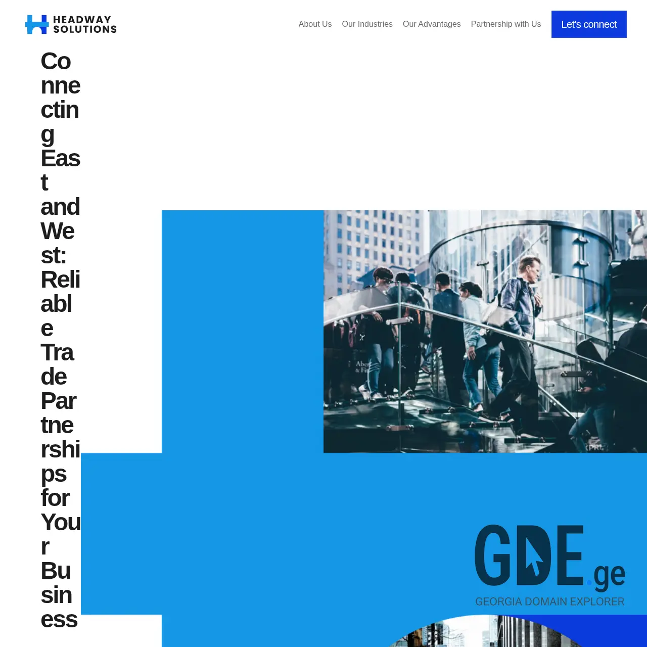 Screenshot of the site headway-solutions.ge at 2026-03-28