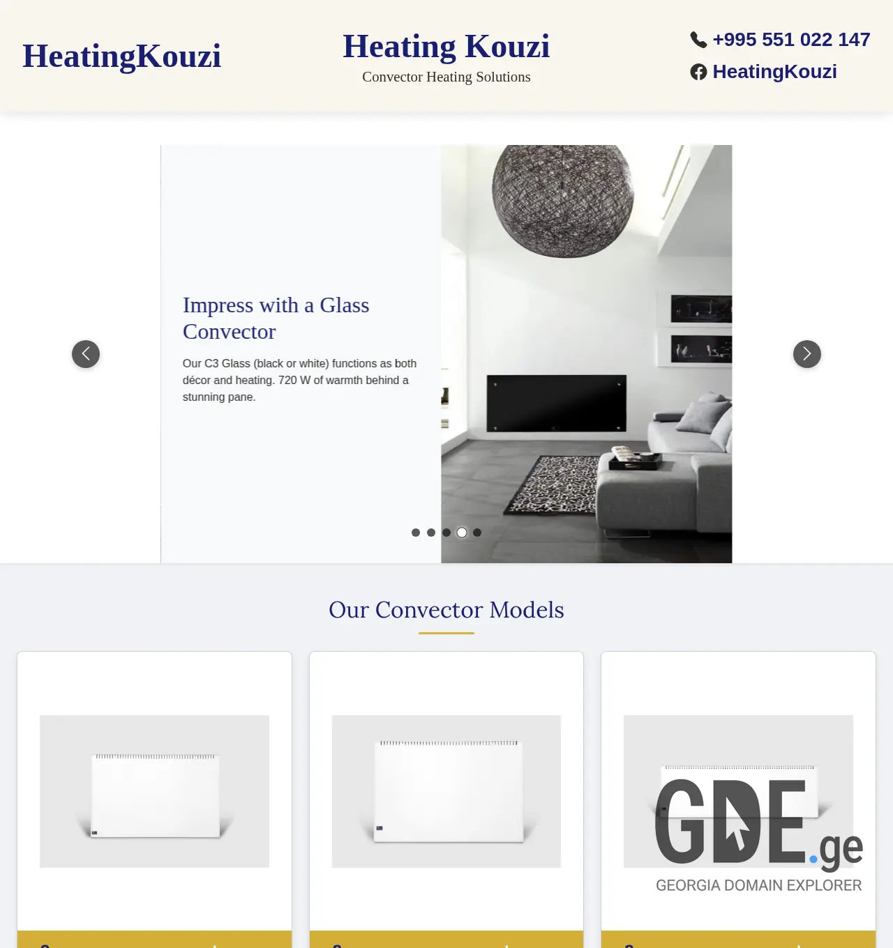 Screenshot of the site heatingkouzi.ge at 2026-05-09