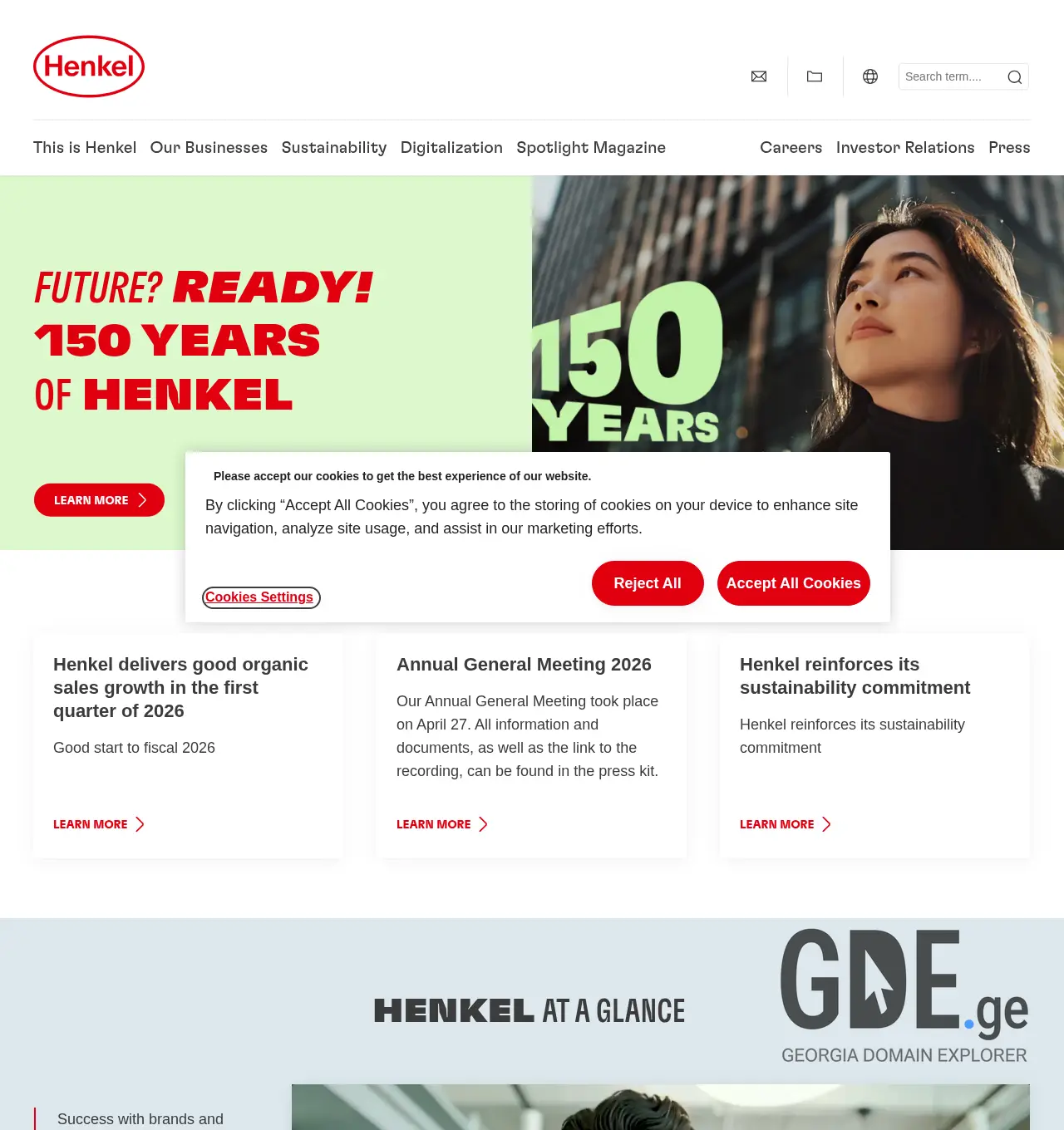 Screenshot of the site henkel.ge at 2026-06-28