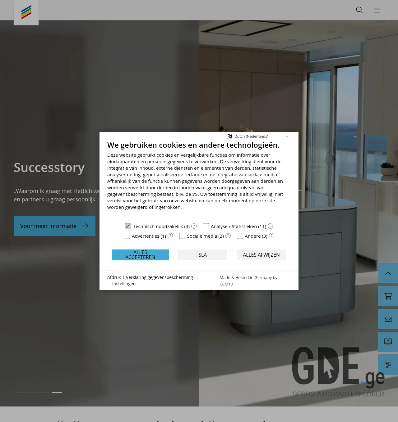 Screenshot of the site hettich.ge at 2026-06-11