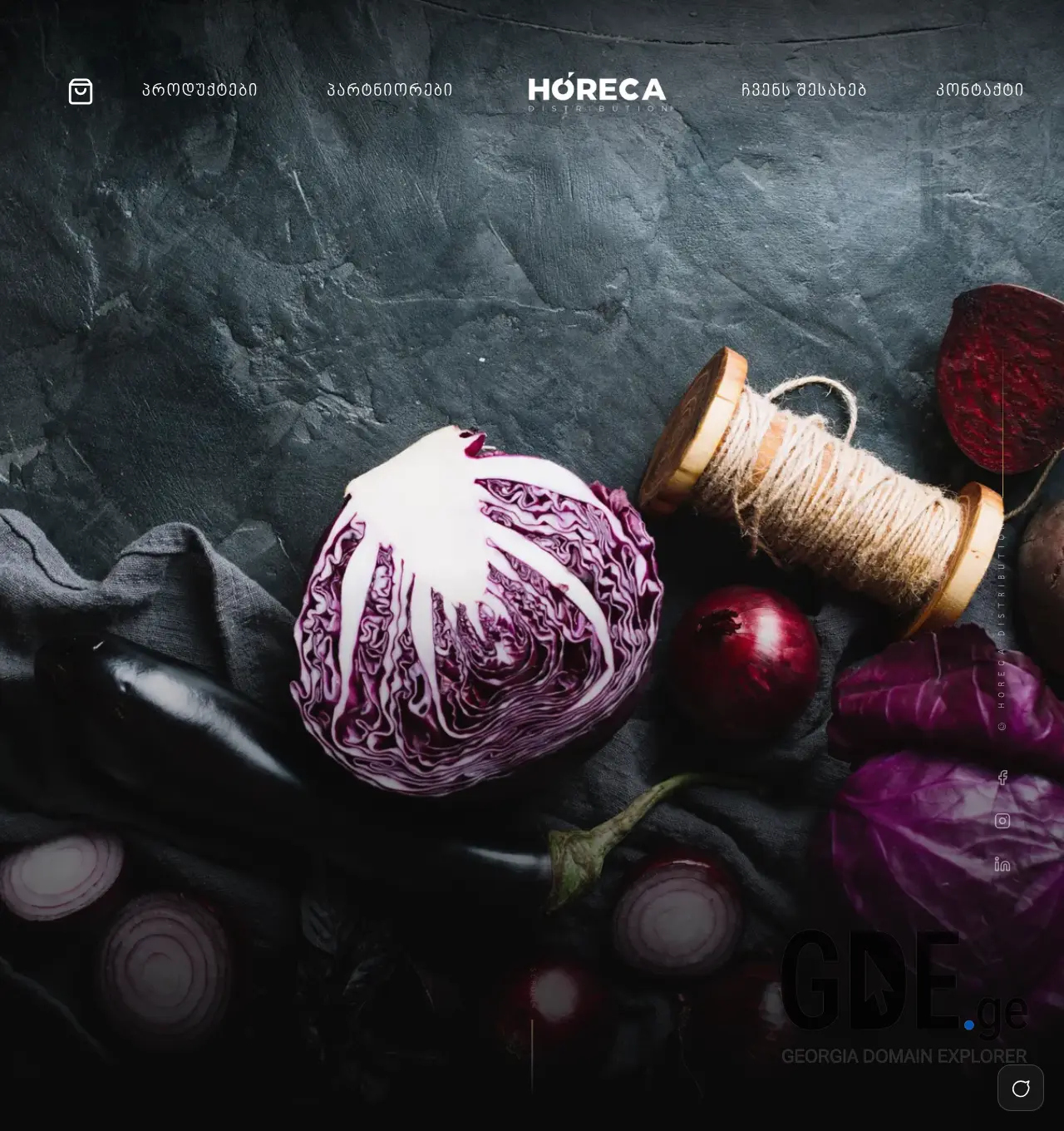 Screenshot of the site horecadistribution.ge at 2026-05-25