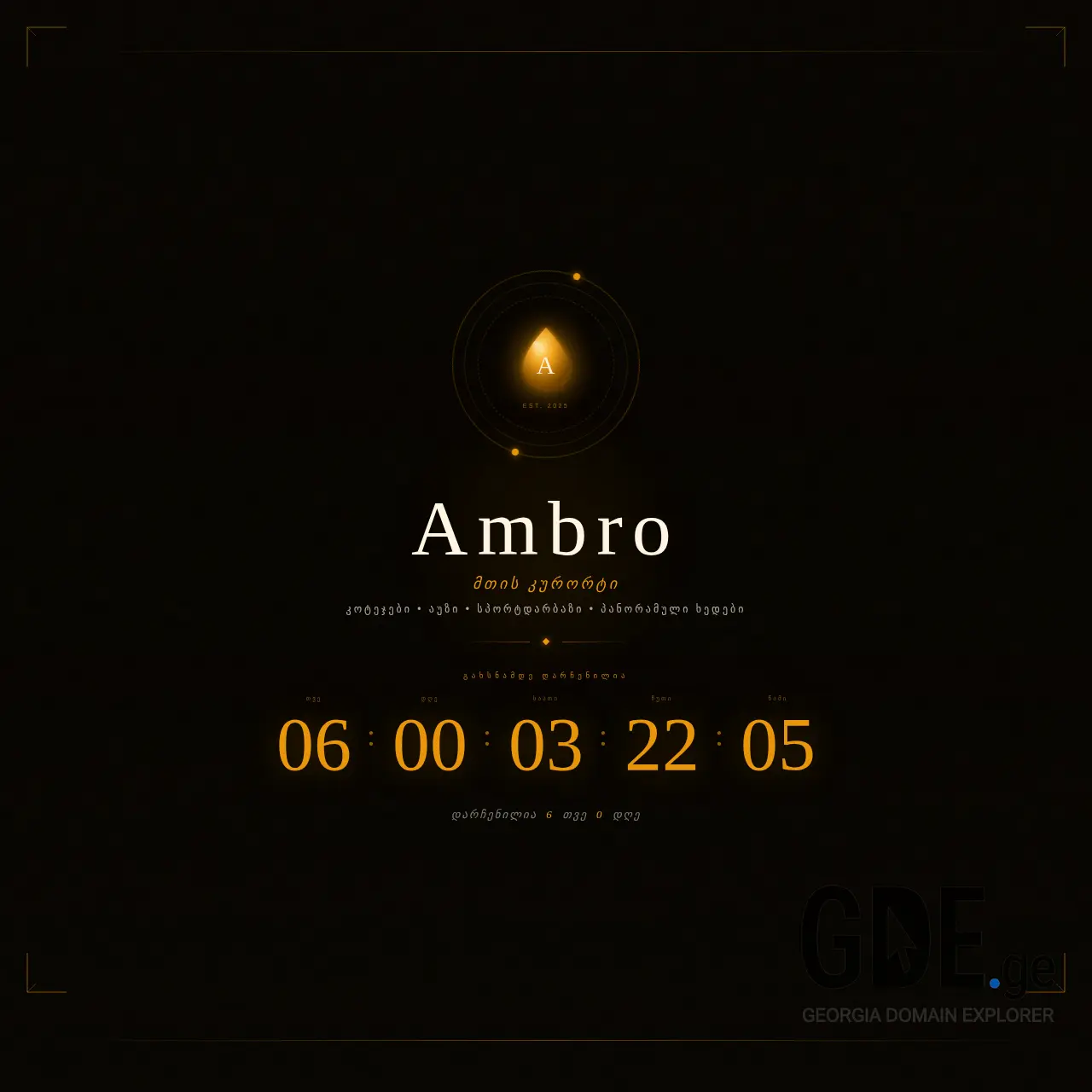 Screenshot of the site hotelambro.ge at 2026-04-01