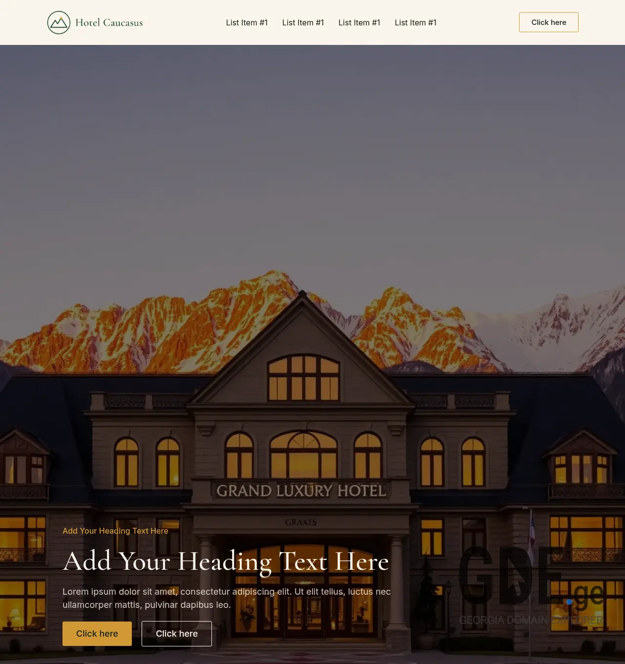 Screenshot of the site hotelcaucasus.ge at 2026-06-24