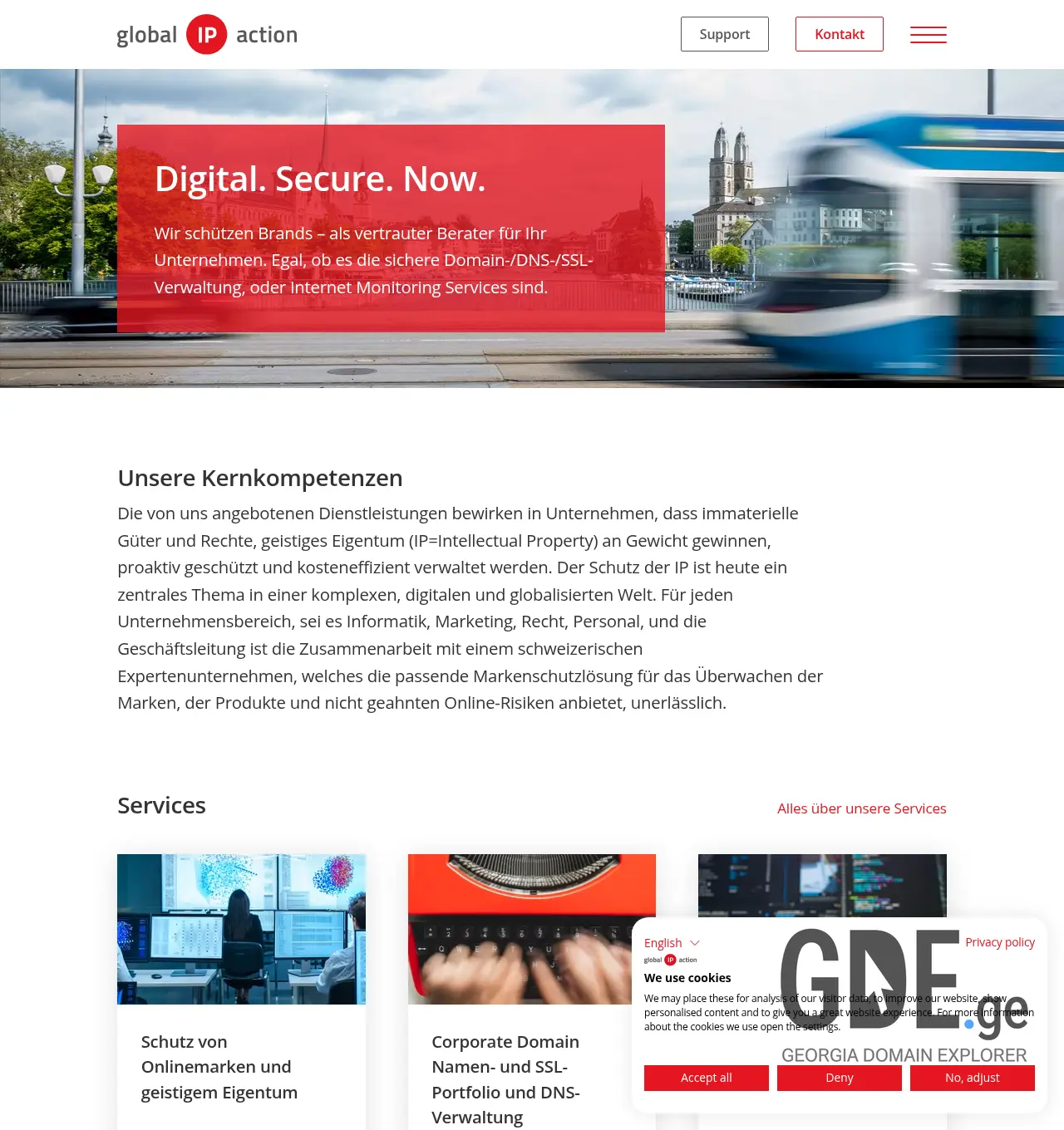 Screenshot of the site hubersuhner.ge at 2026-07-19