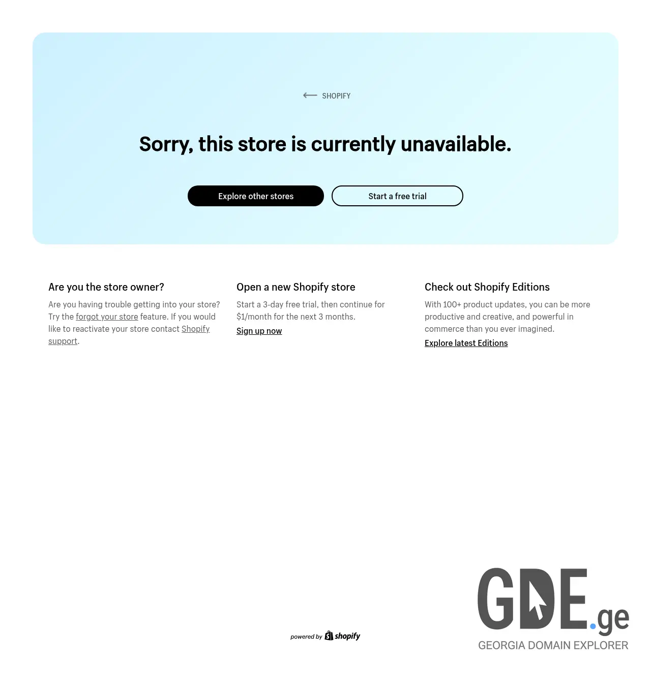 Screenshot of the site huntershop.ge at 2026-05-08