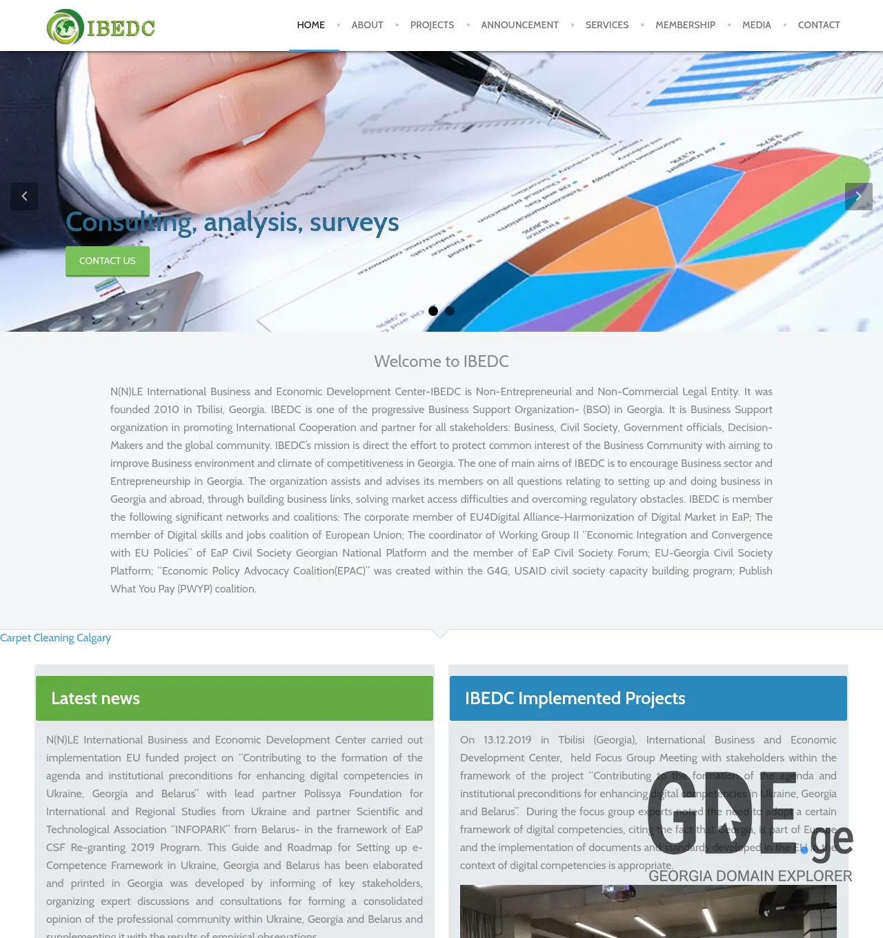 Screenshot of the site ibedc.ge at 2026-06-01