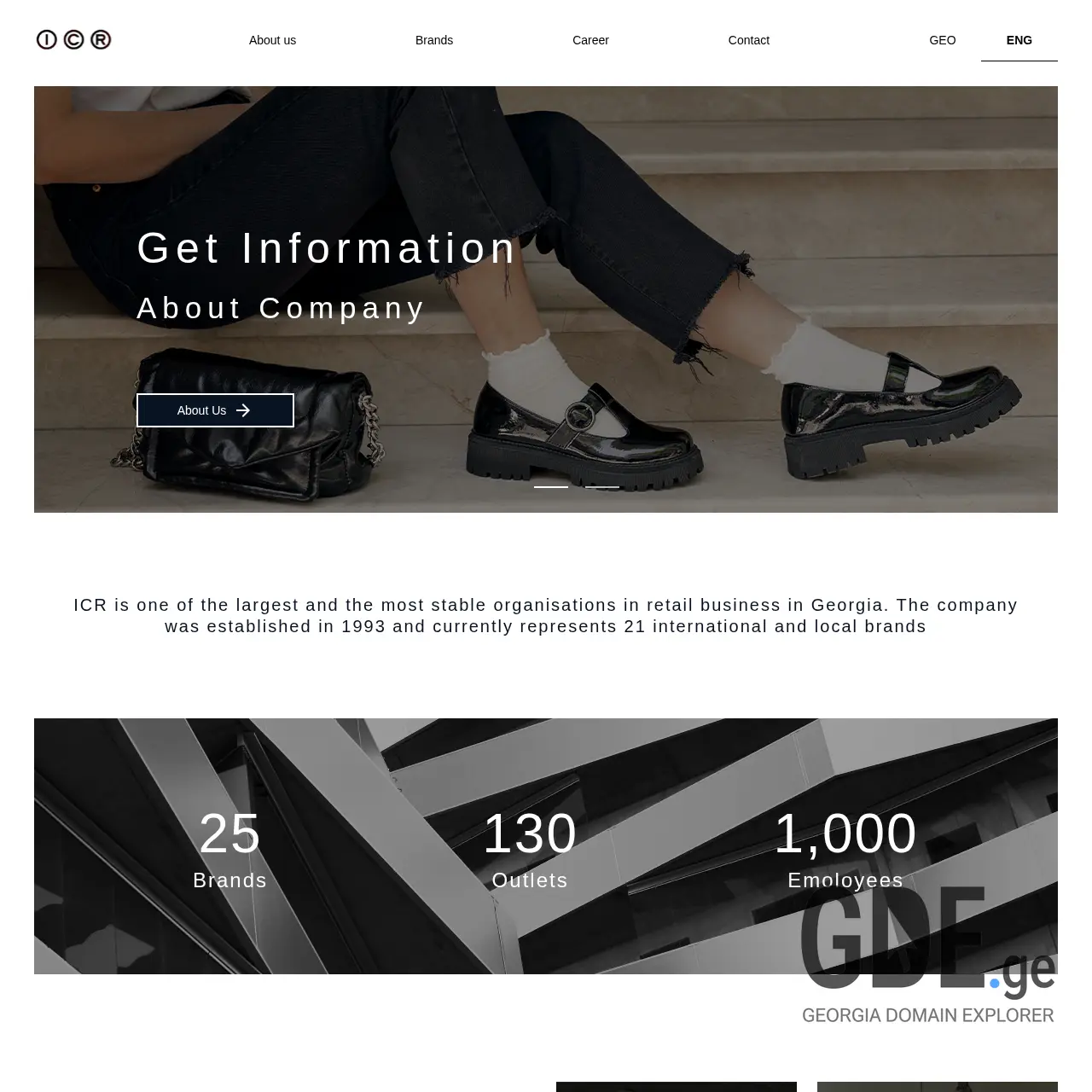 Screenshot of the site icrcorp.ge at 2026-03-02