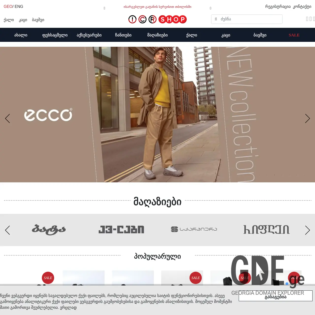 Screenshot of the site icroutlet.ge at 2026-04-01