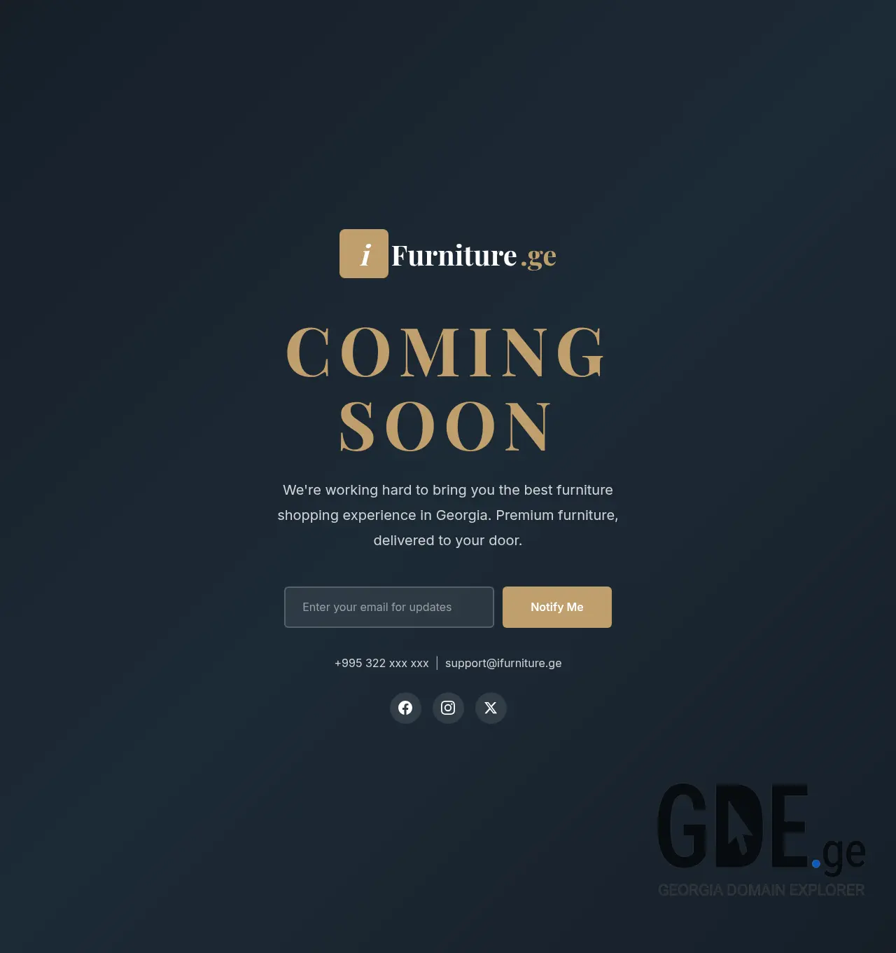Screenshot of the site ifurniture.ge at 2026-06-03