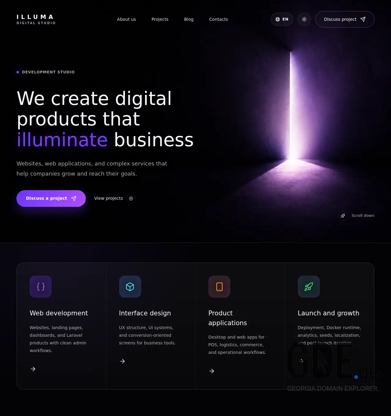 Screenshot of the site illuma.ge at 2026-07-06