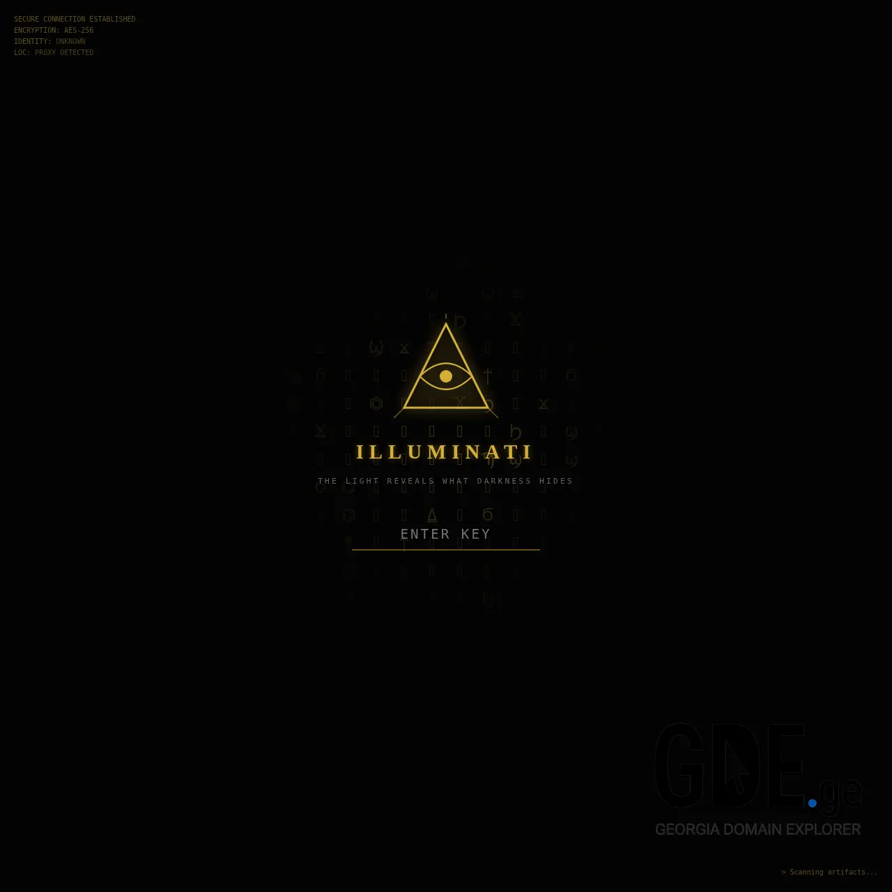 Screenshot of the site illuminati.ge at 2026-03-26