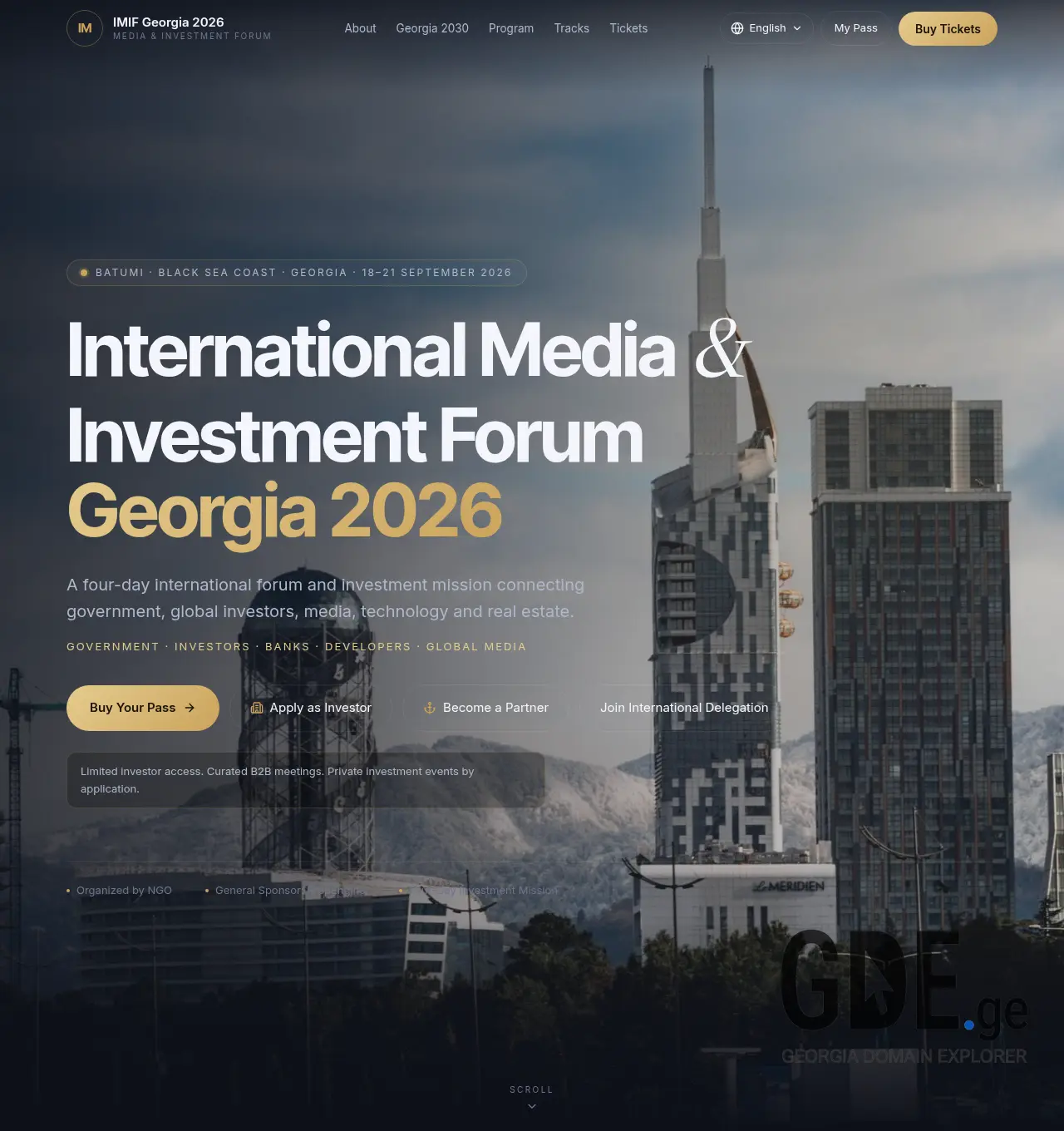 Screenshot of the site imiforum.ge at 2026-07-25