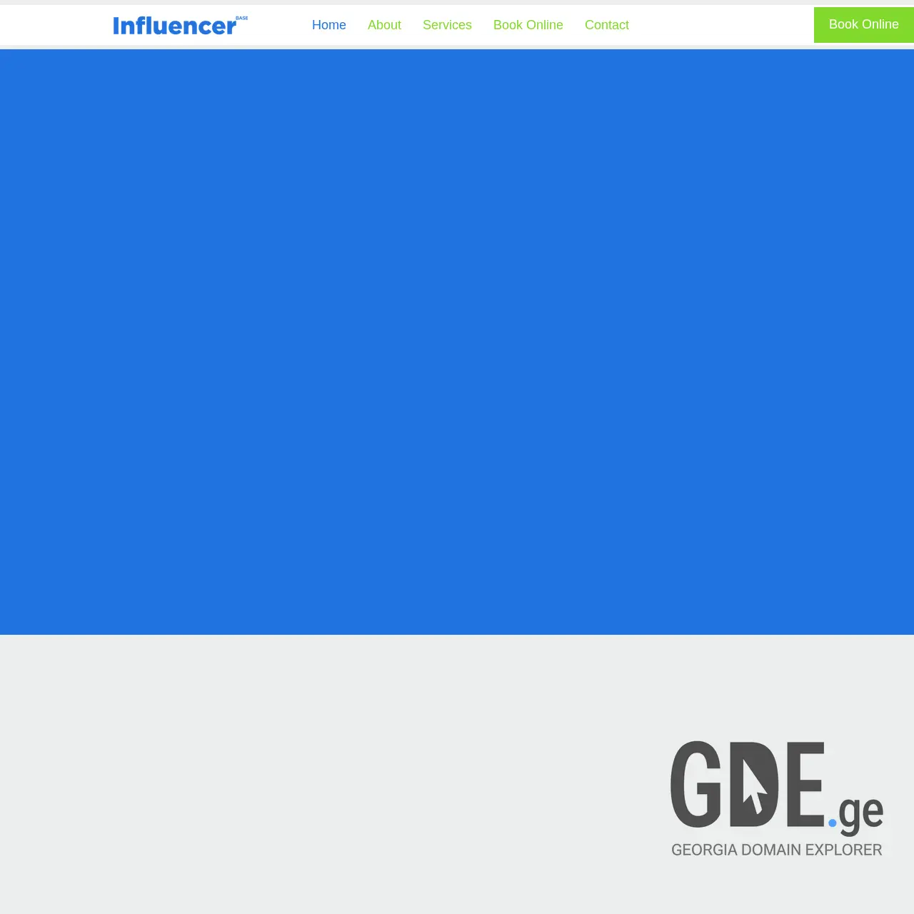 Screenshot of the site influencerbase.ge at 2026-03-24
