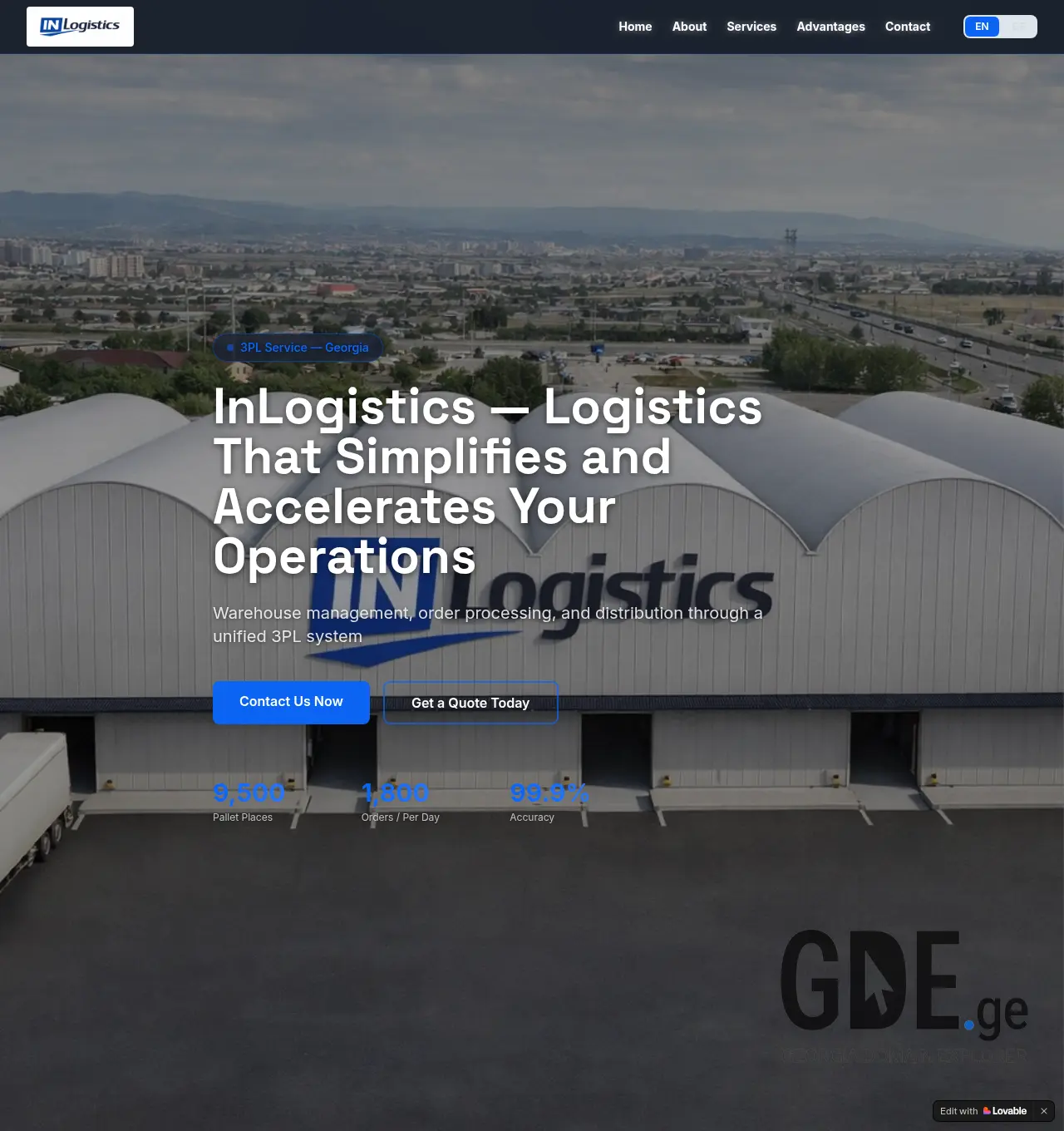 Screenshot of the site inlog.ge at 2026-07-10