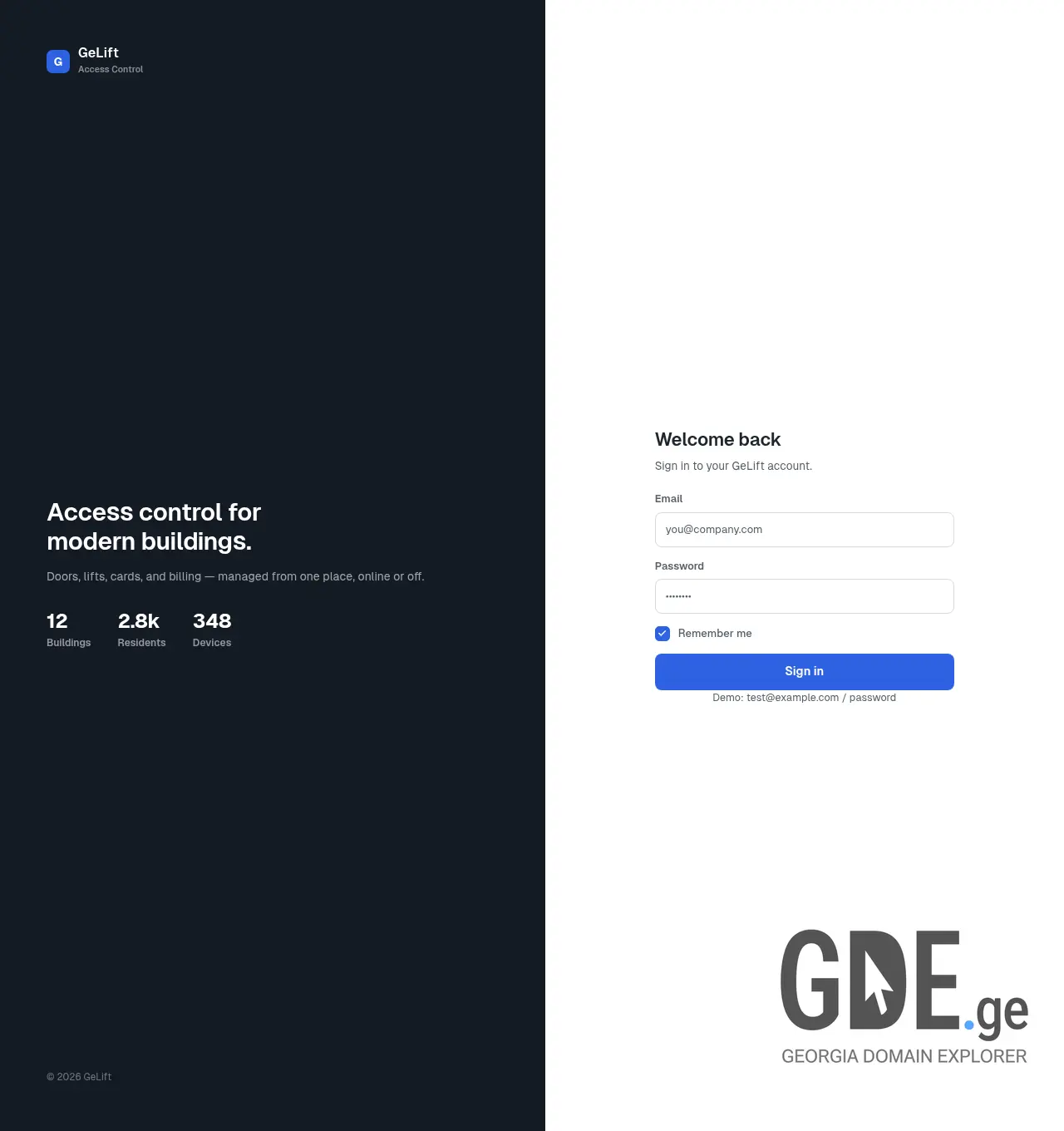 Screenshot of the site inpass.ge at 2026-07-18