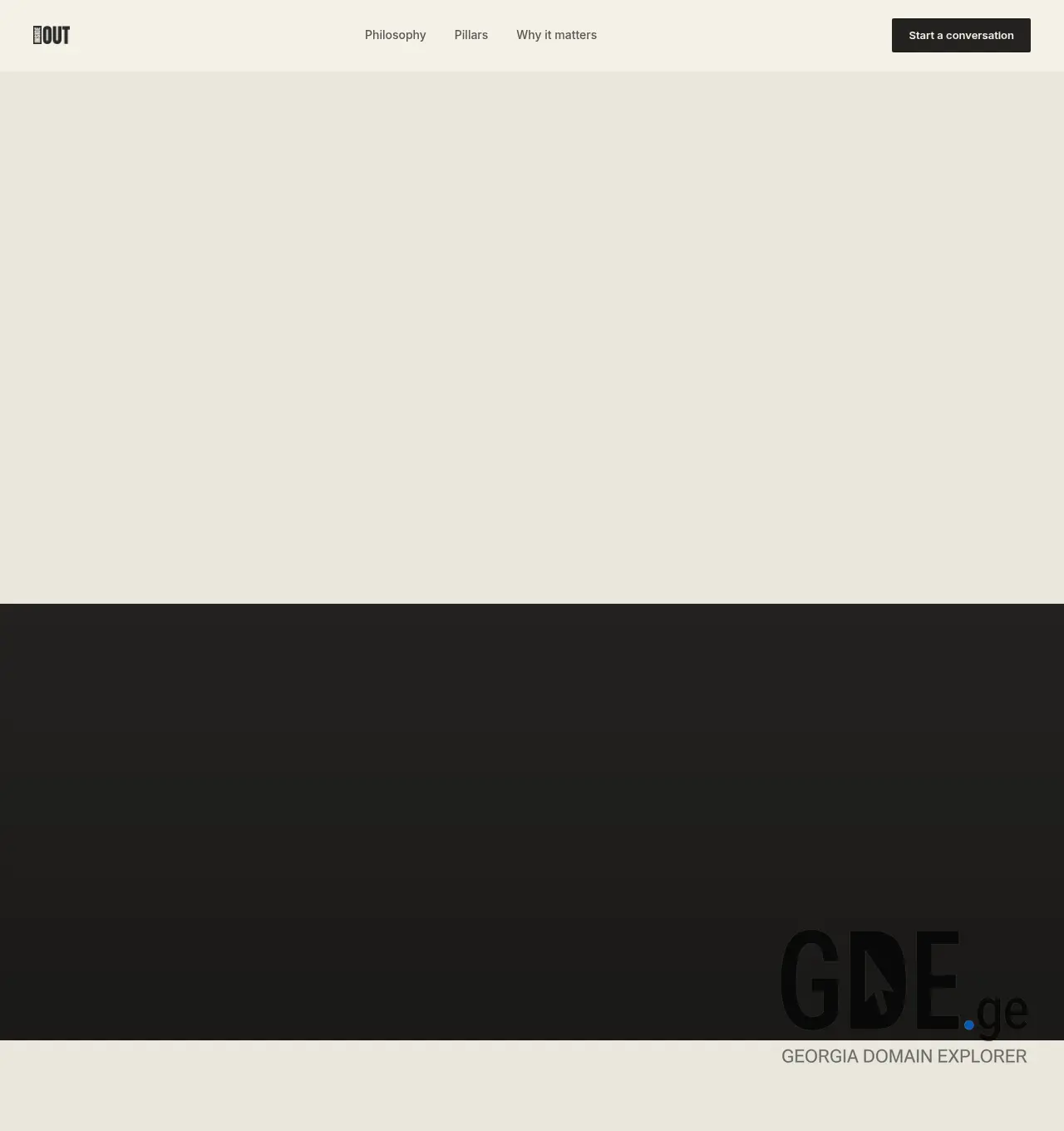 Screenshot of the site insideout.ge at 2026-07-16