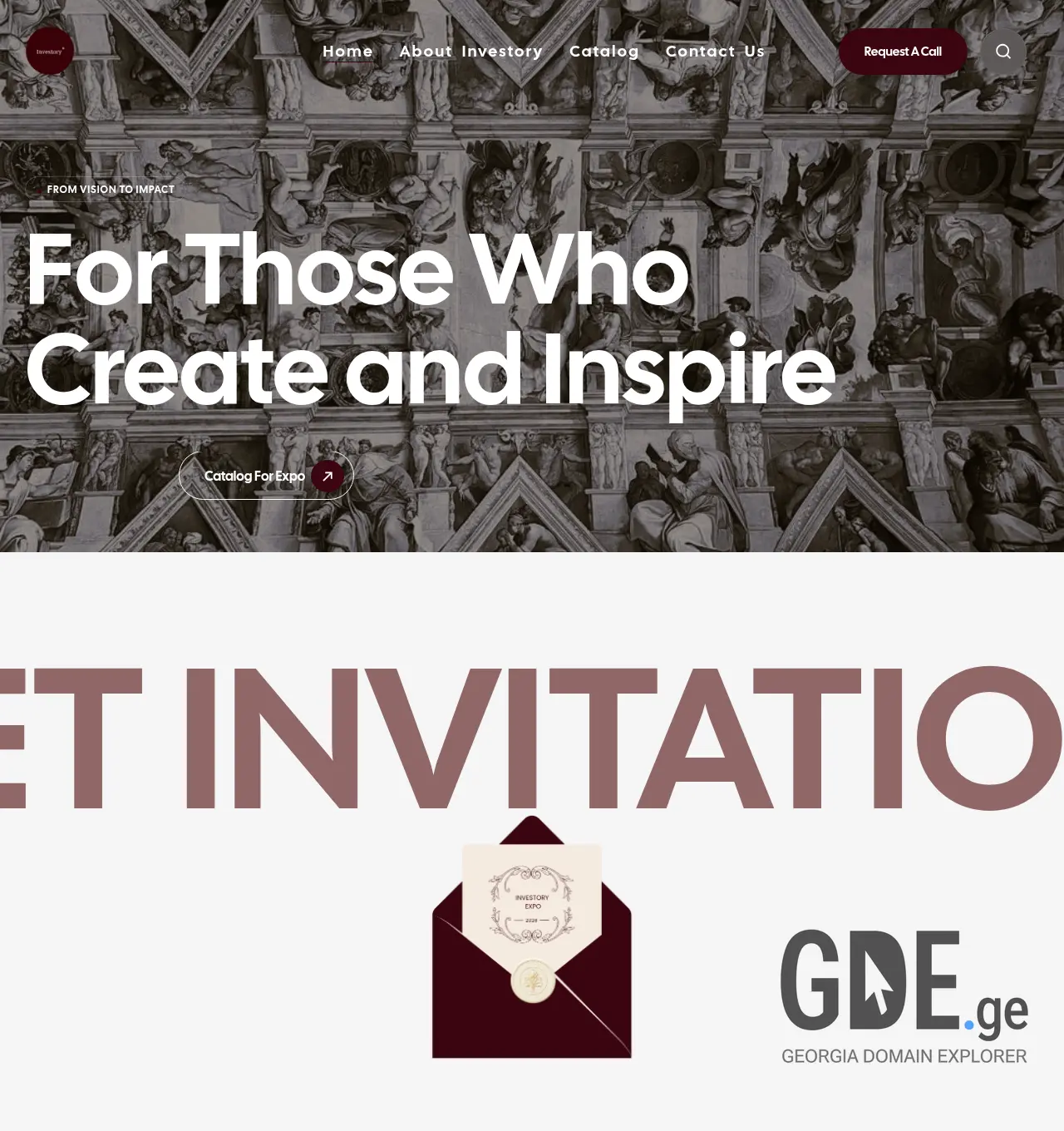 Screenshot of the site investory.ge at 2026-05-18