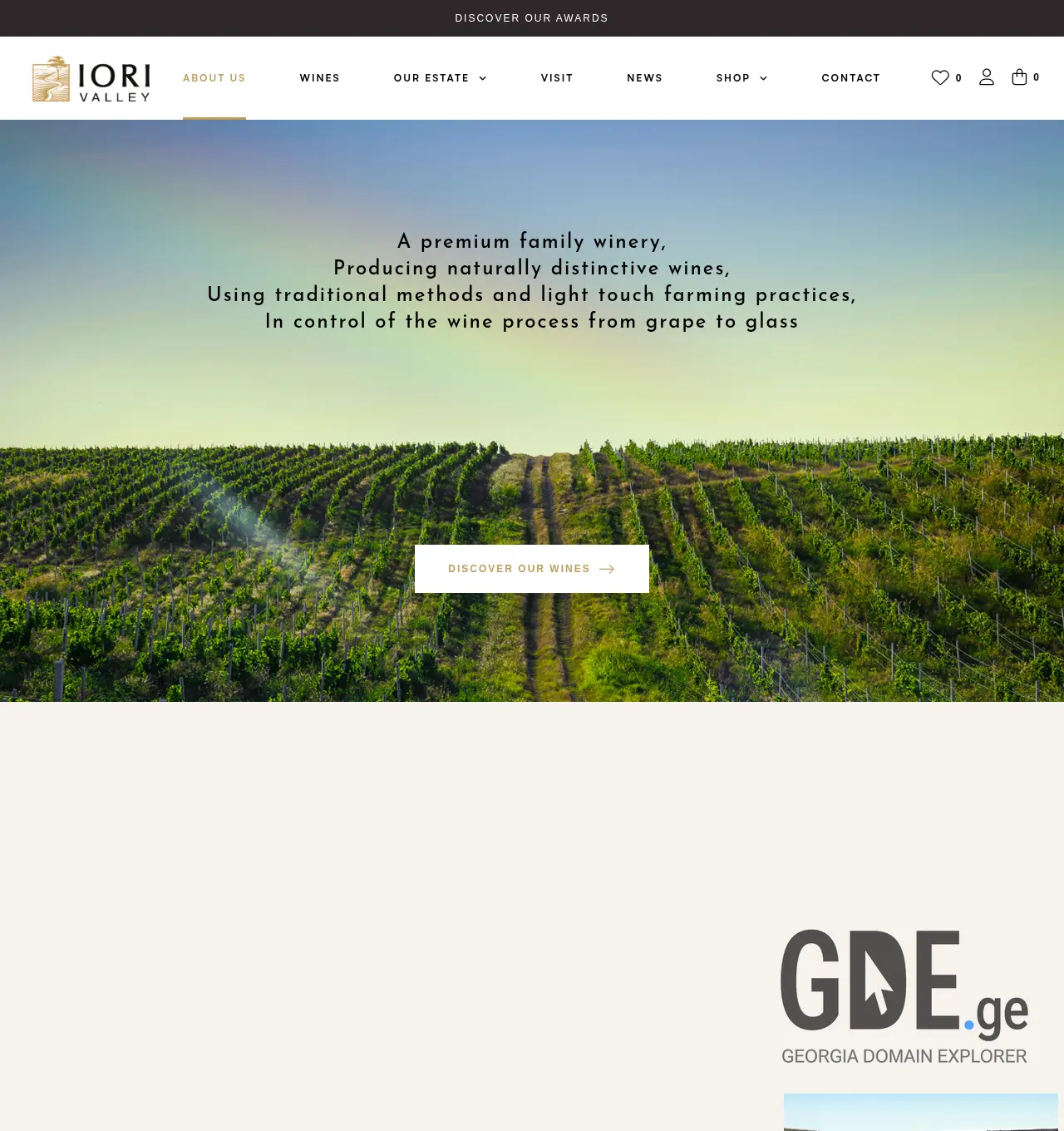 Screenshot of the site iorivalley.ge at 2026-05-09