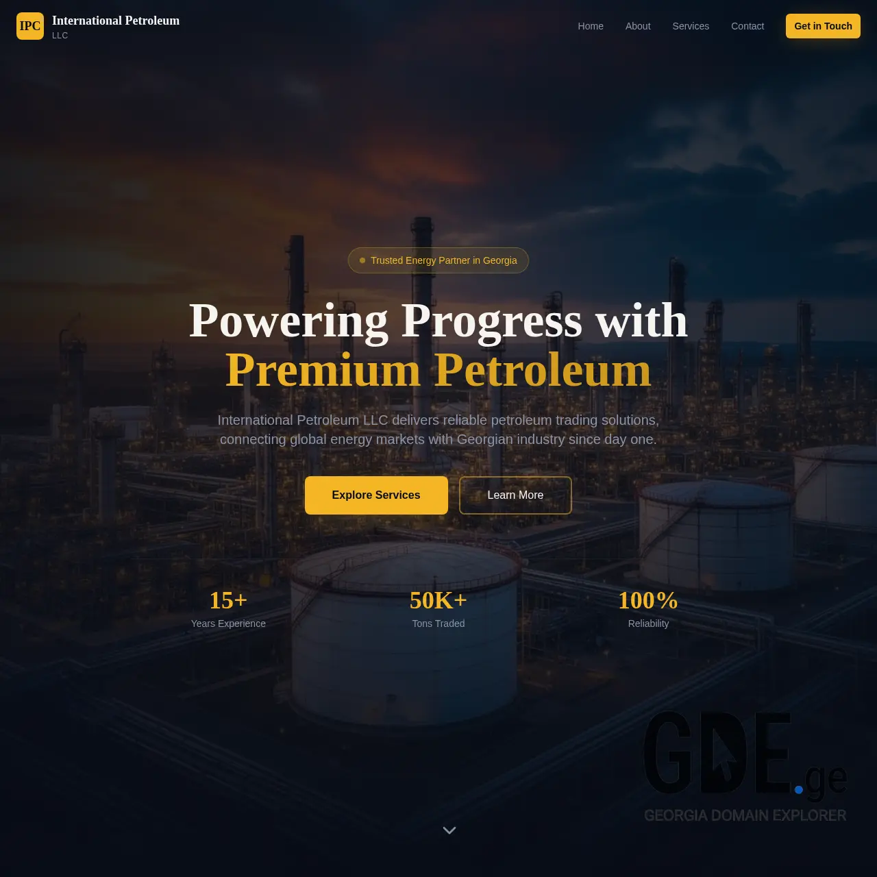 Screenshot of the site ipc.ge at 2026-03-26