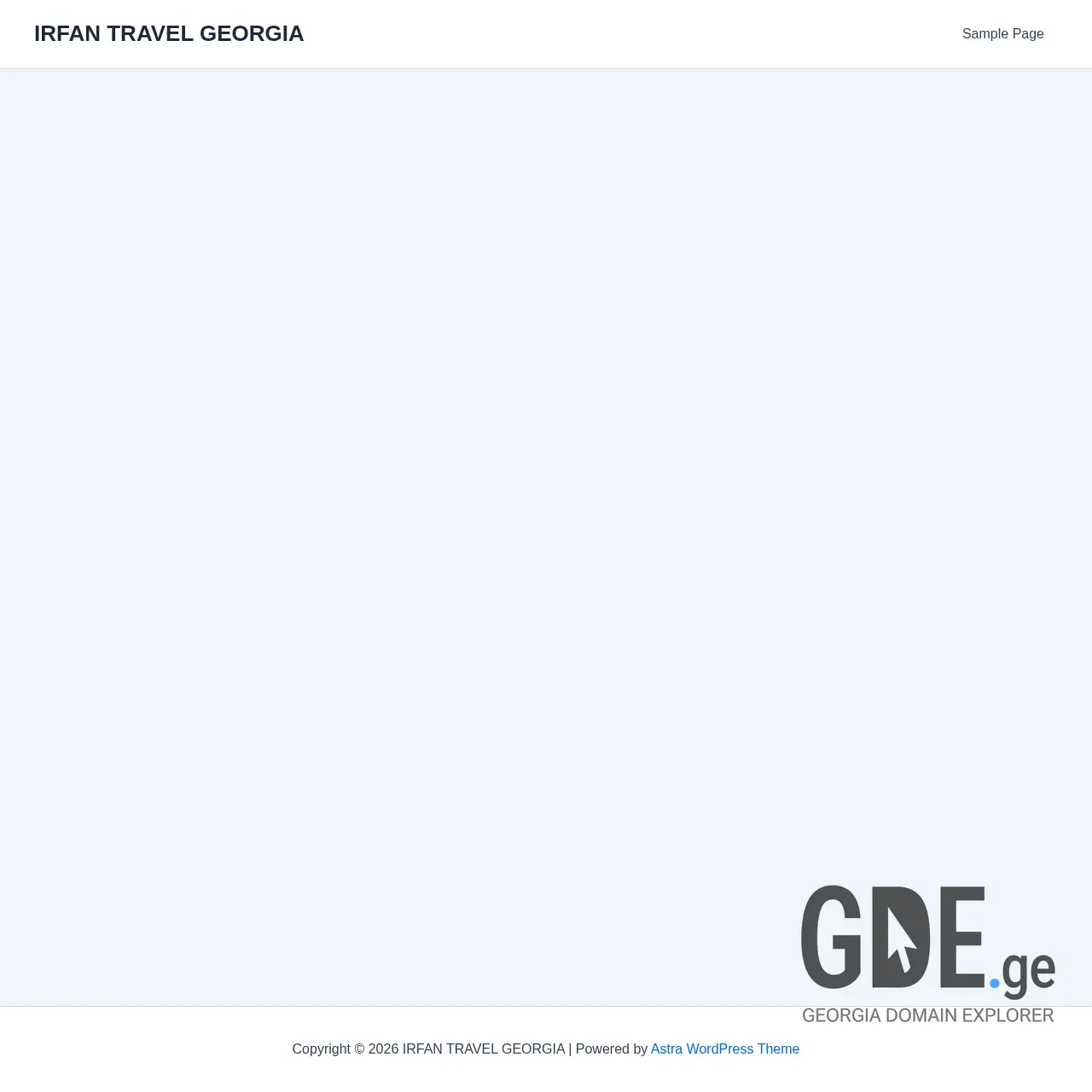 Screenshot of the site irfantravel.ge at 2026-03-14