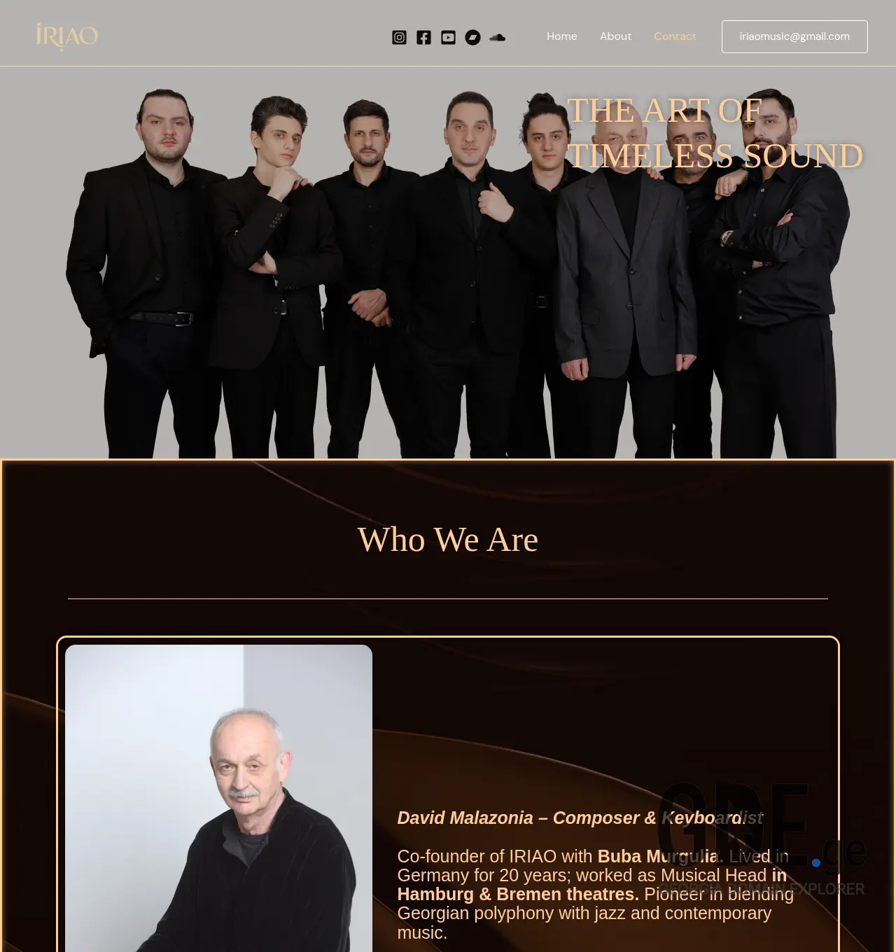 Screenshot of the site iriaomusic.ge at 2026-07-10