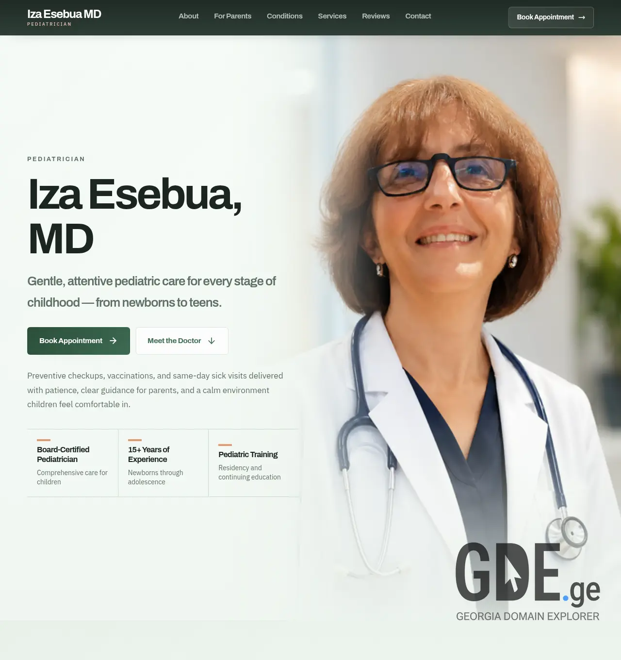 Screenshot of the site izaesebua.ge at 2026-07-27