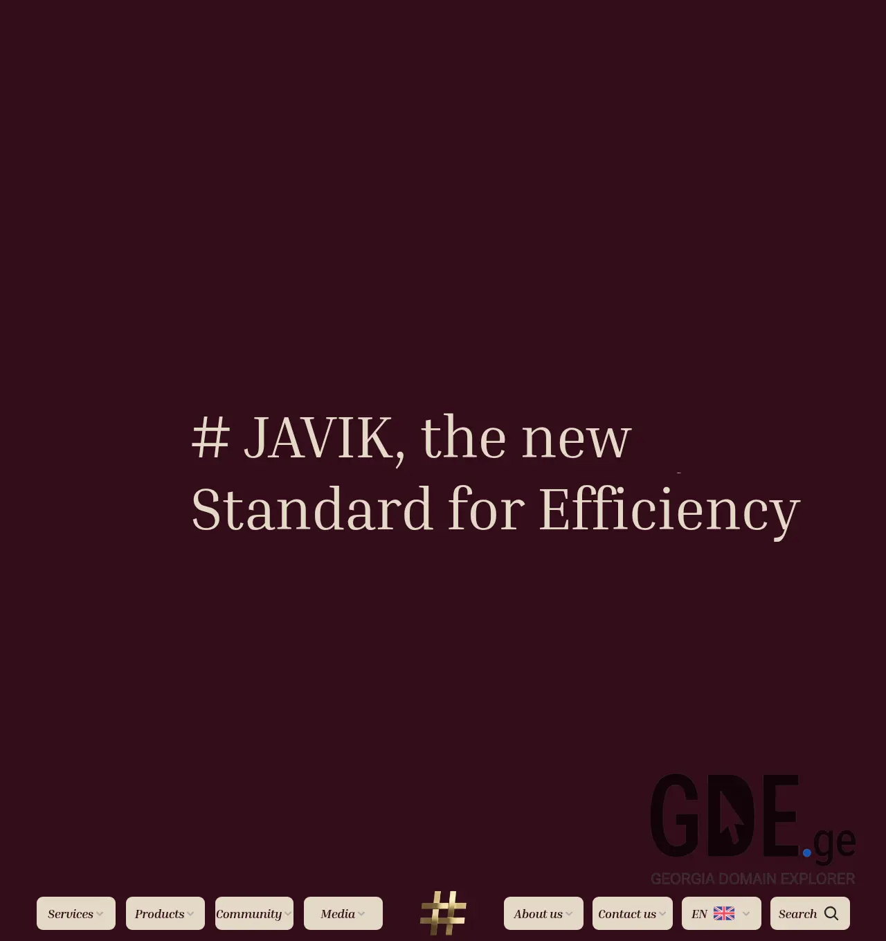Screenshot of the site javik.ge at 2026-05-12
