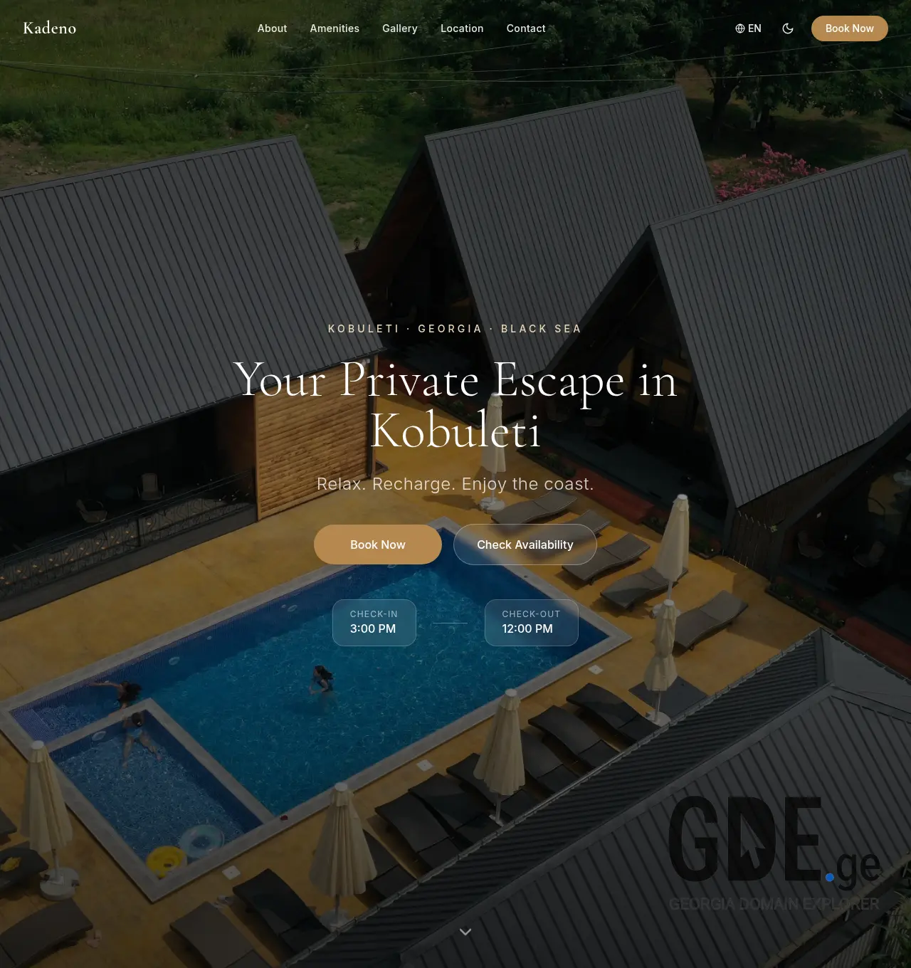 Screenshot of the site kadeno.ge at 2026-04-30