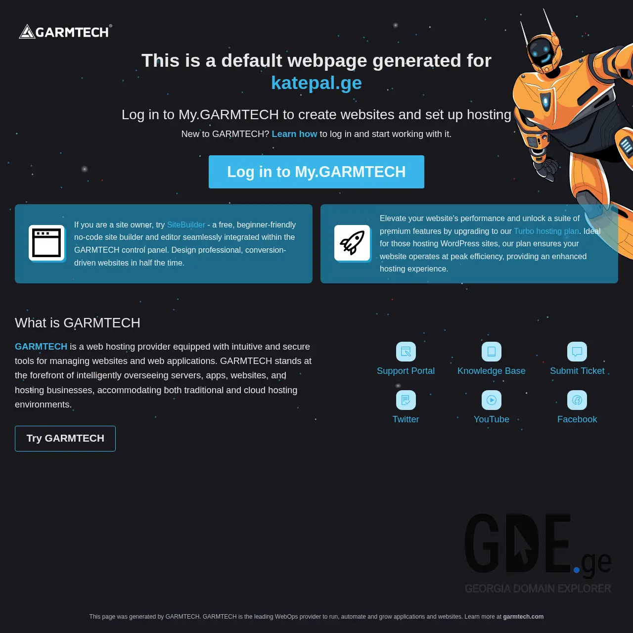 Screenshot of the site katepal.ge at 2026-03-23