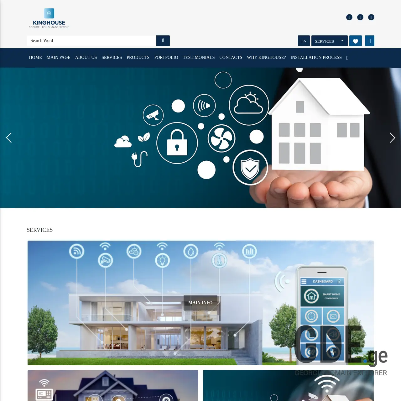 Screenshot of the site kinghouse.ge at 2026-03-27