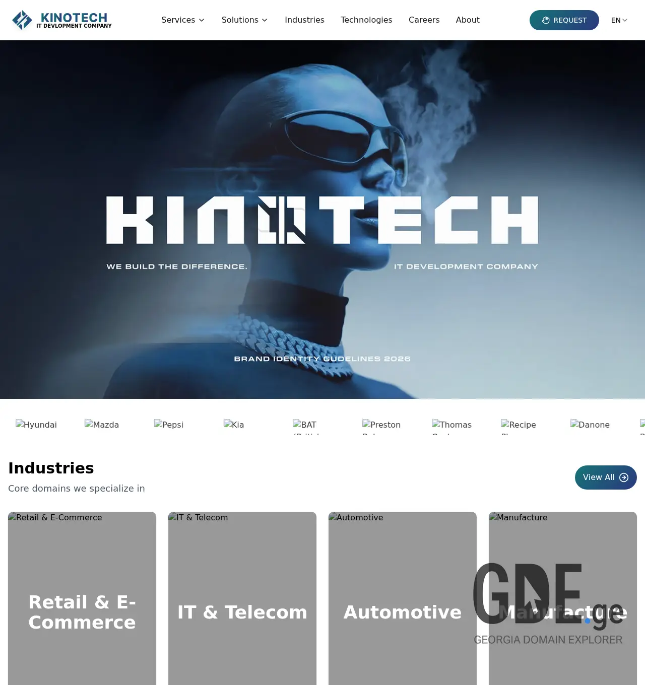 Screenshot of the site kinotech.ge at 2026-05-19