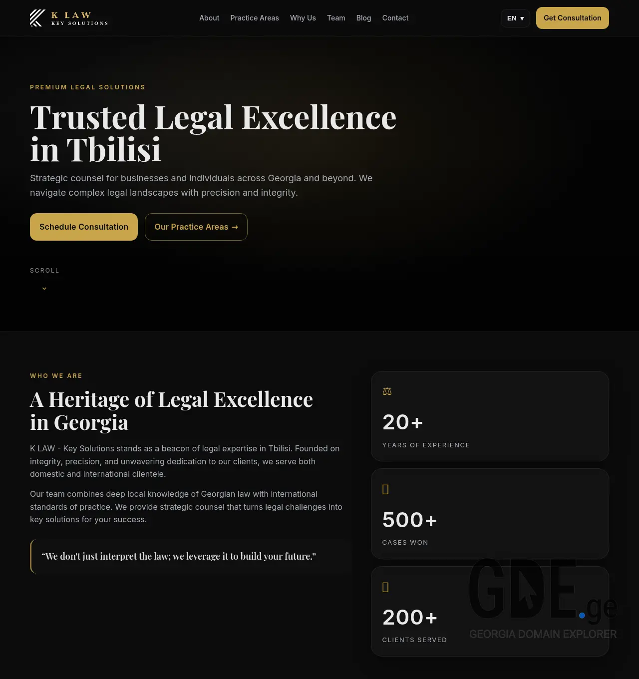 Screenshot of the site klaw.ge at 2026-07-18