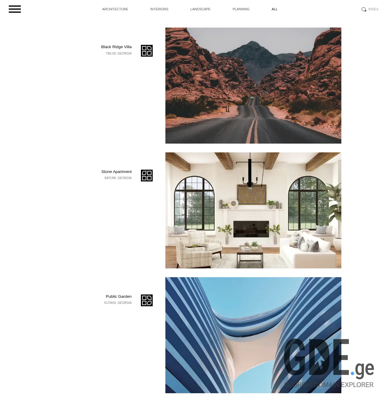 Screenshot of the site kobaarchitects.ge at 2026-05-25