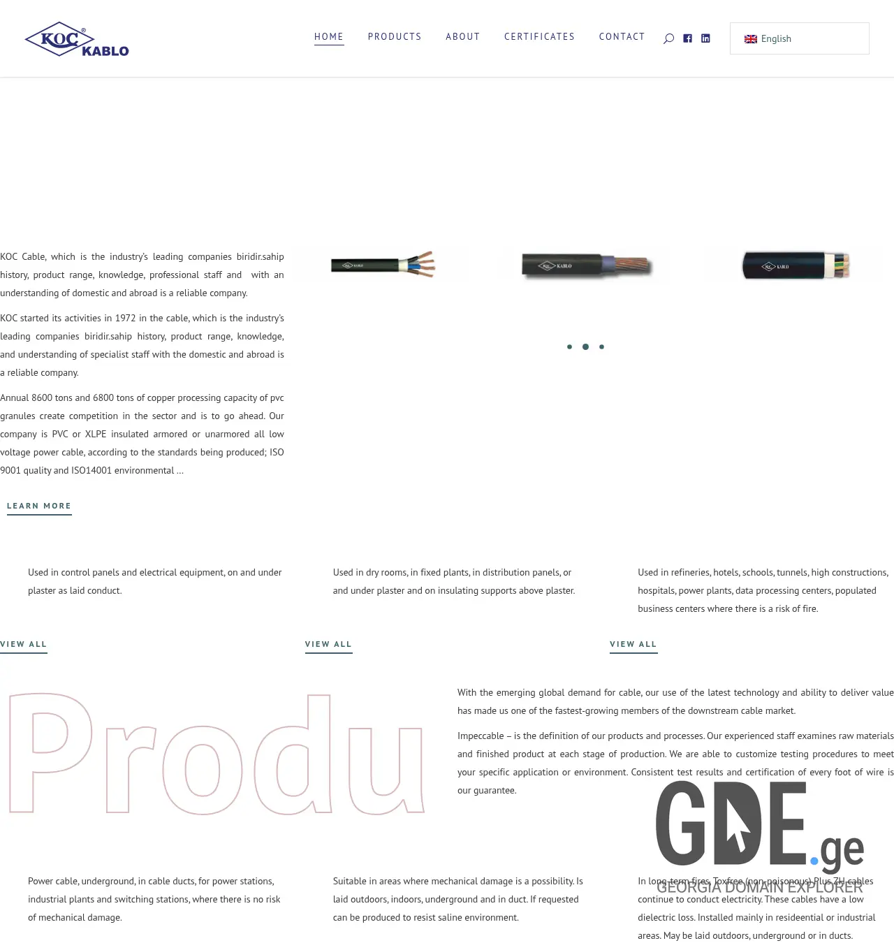 Screenshot of the site kockablo.com.ge at 2026-05-01