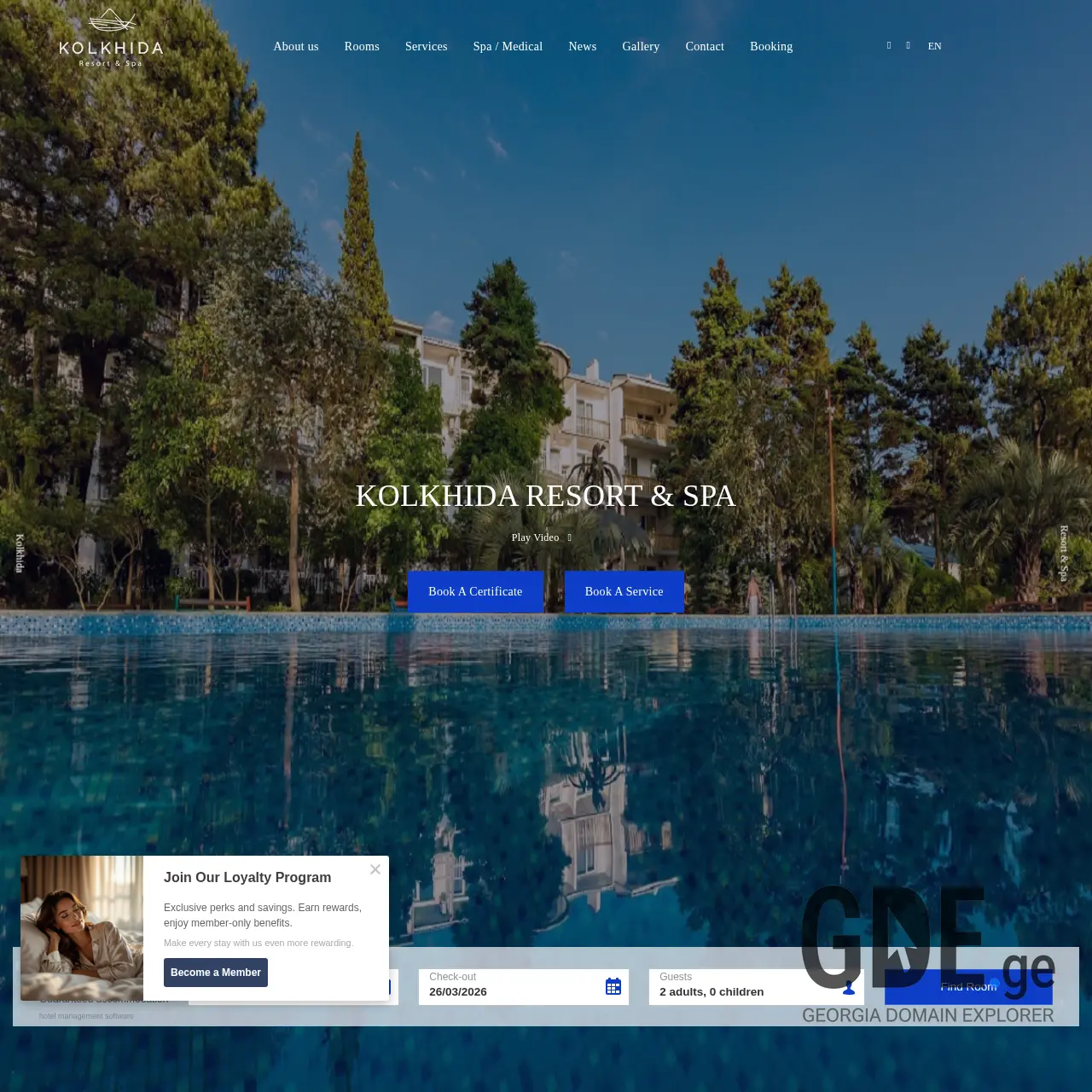 Screenshot of the site kolkhida.ge at 2026-03-25
