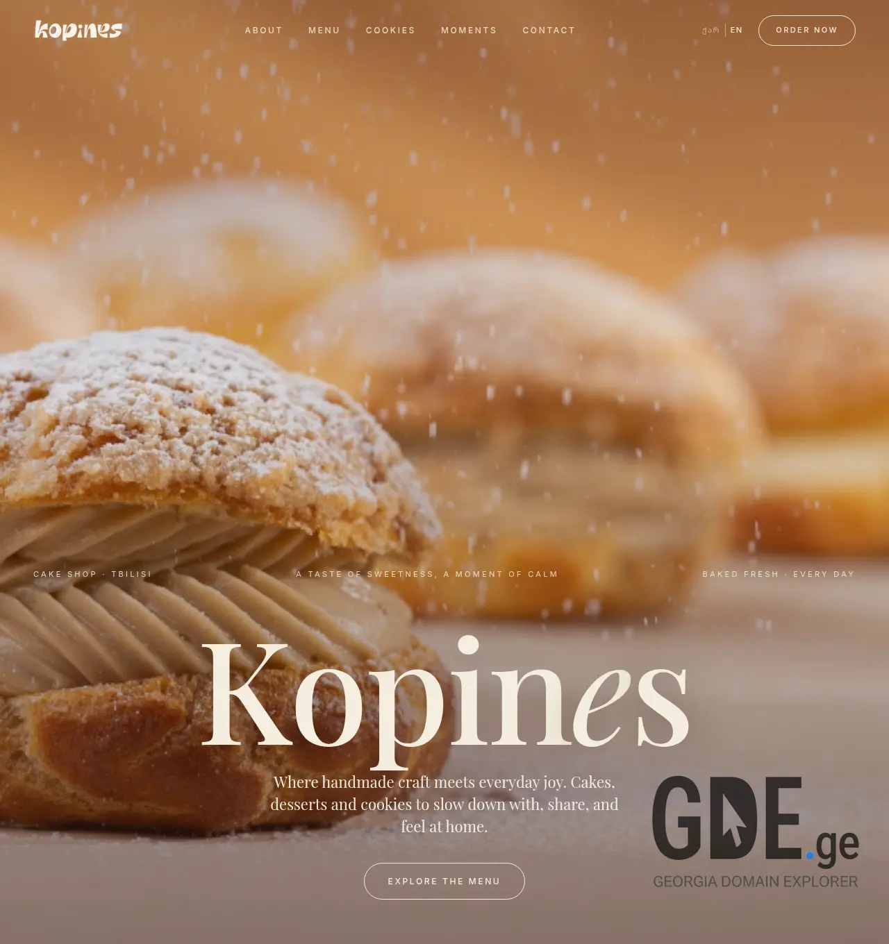 Screenshot of the site kopines.ge at 2026-06-14