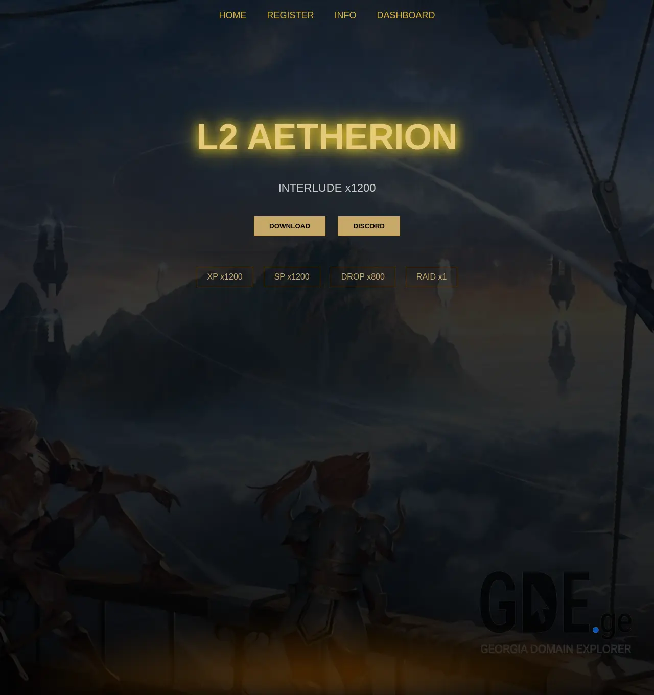 Screenshot of the site l2aetherion.ge at 2026-04-11