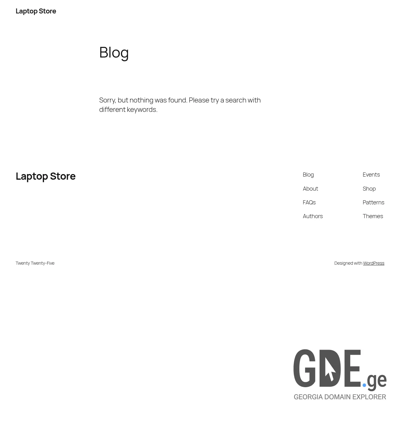 Screenshot of the site laptopstore.ge at 2026-06-04