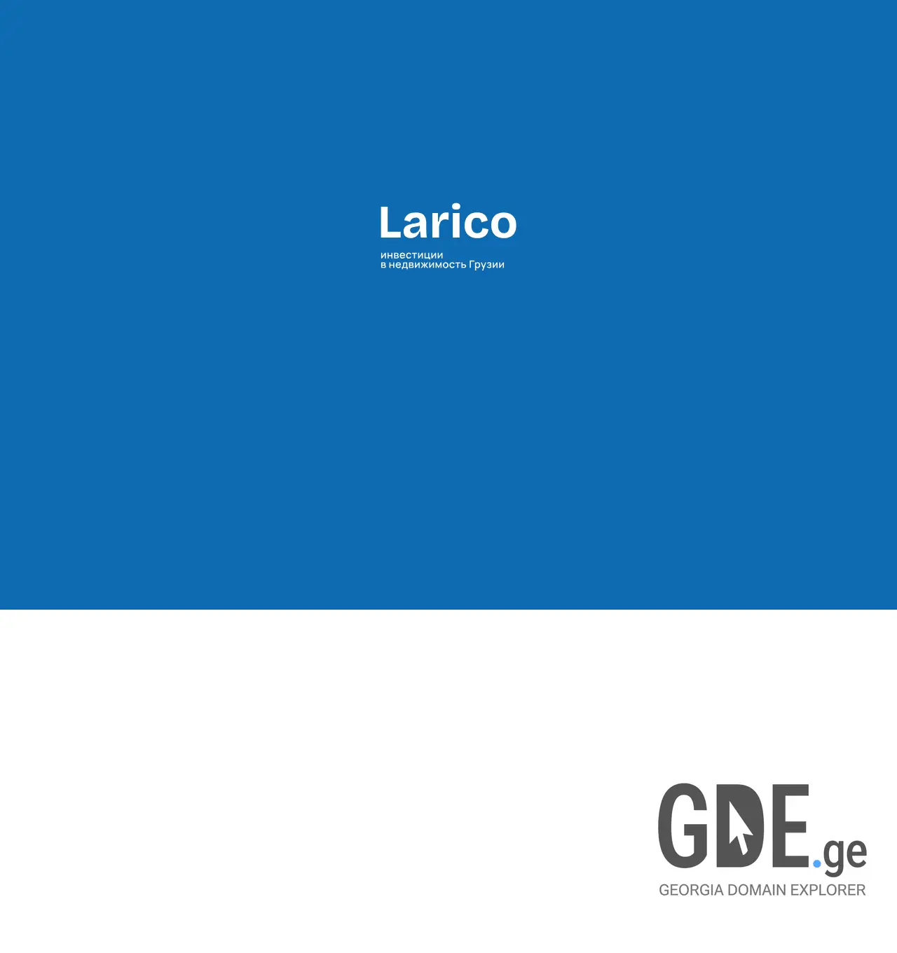 Screenshot of the site larico.ge at 2026-04-17