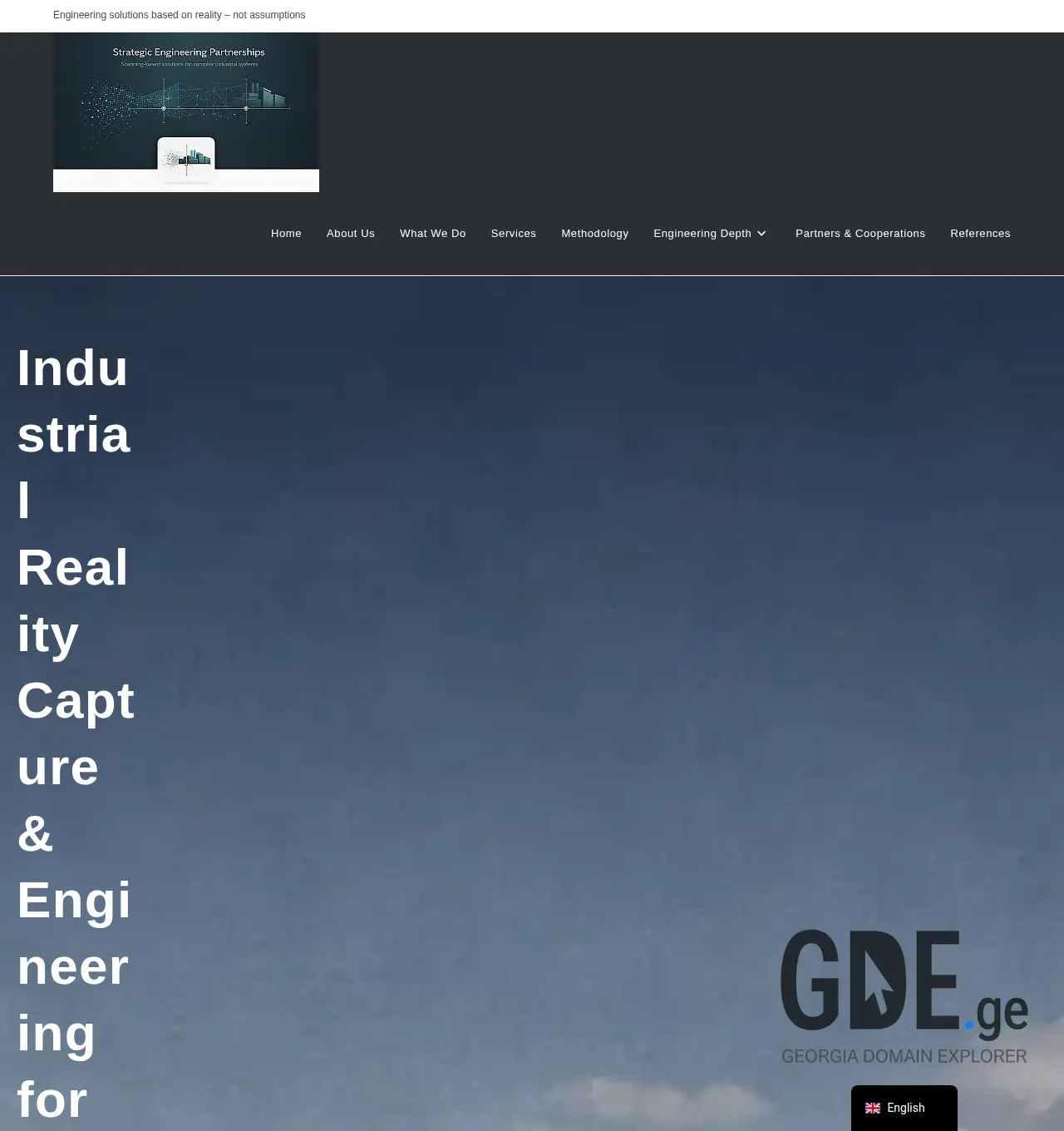 Screenshot of the site laserscanning.ge at 2026-05-08