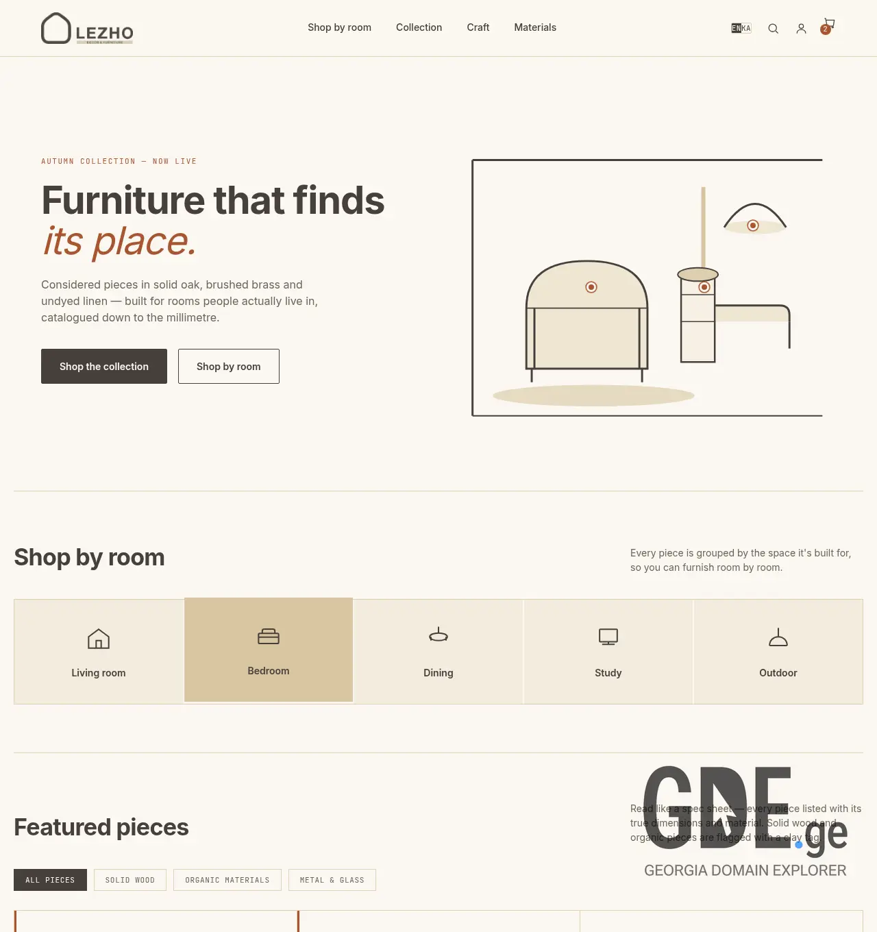 Screenshot of the site lezho.ge at 2026-07-18