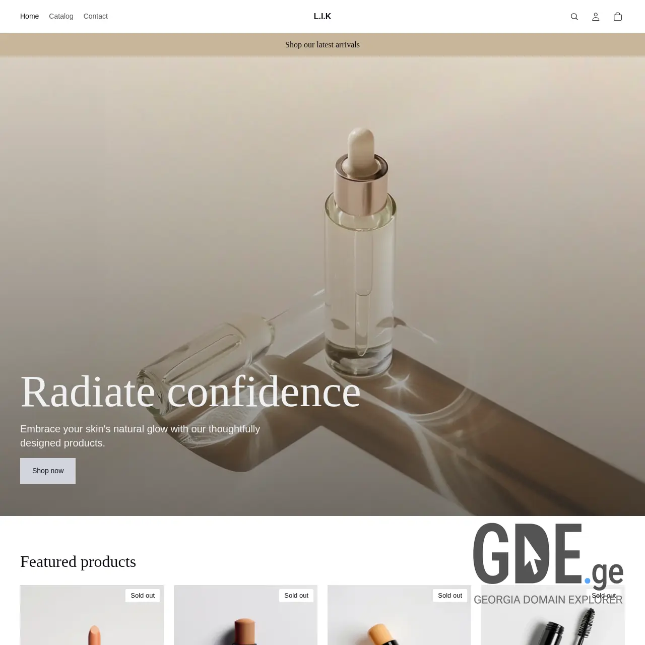 Screenshot of the site lik.ge at 2026-03-17