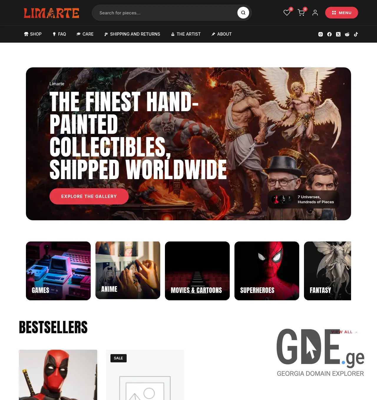 Screenshot of the site limarte.ge at 2026-04-18